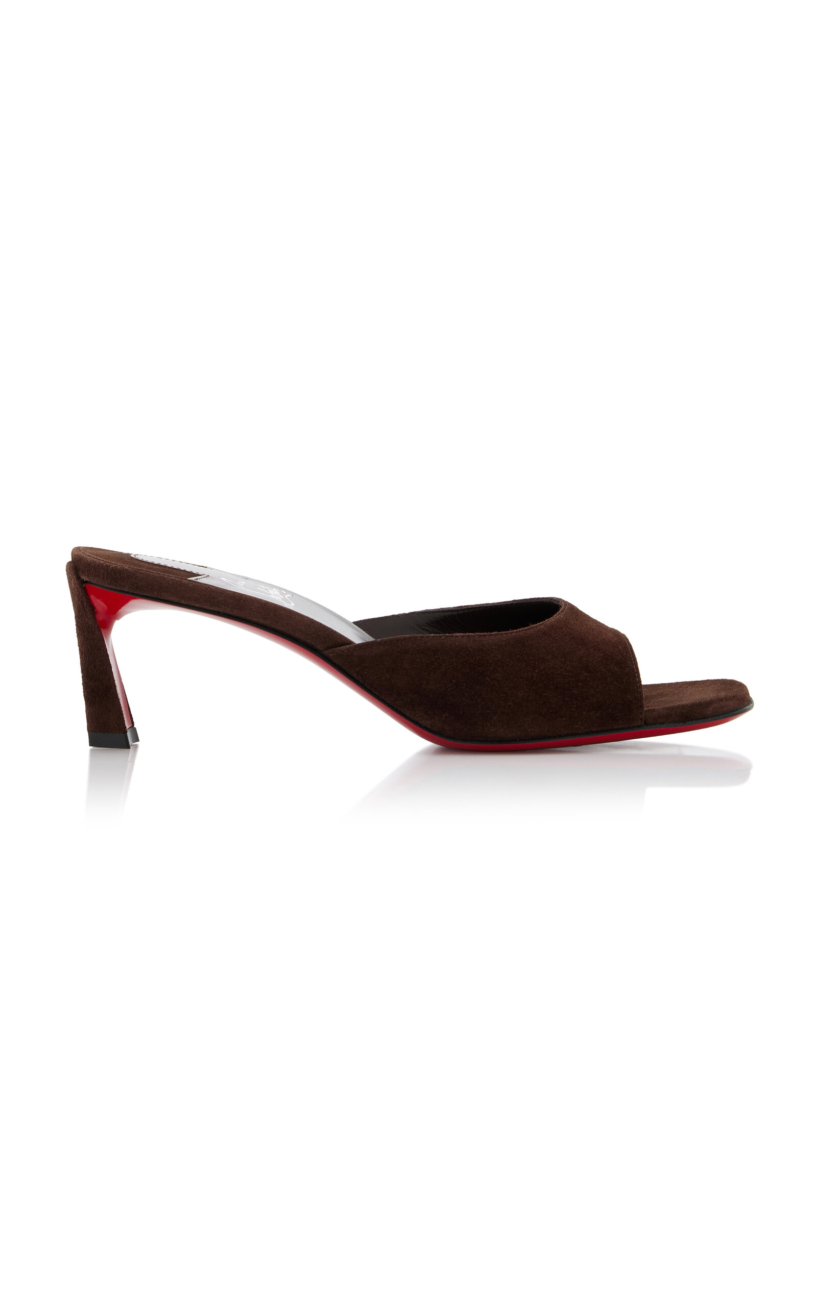 Shop Christian Louboutin Condora 55mm Suede Mules In Brown