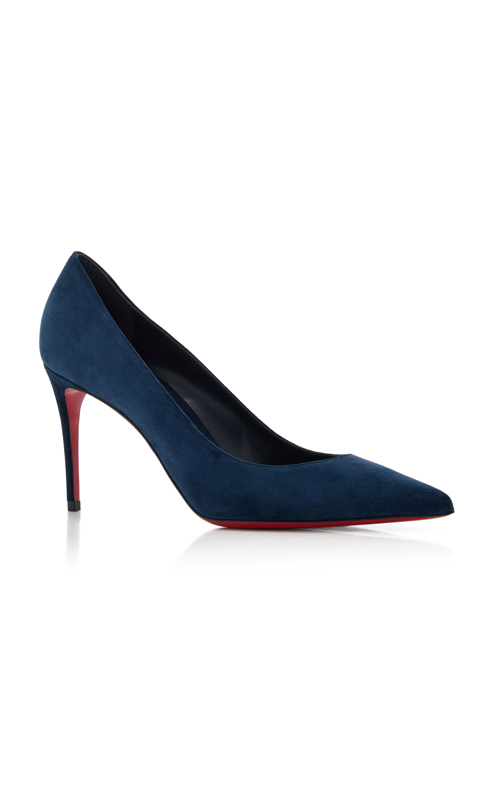 Shop Christian Louboutin Kate 85mm Velour Pumps In Blue