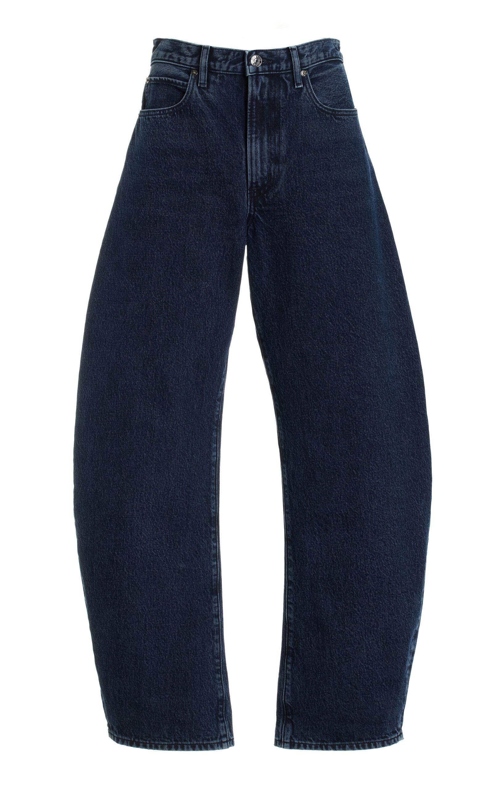 The Bubble High-Rise Barrel Jeans