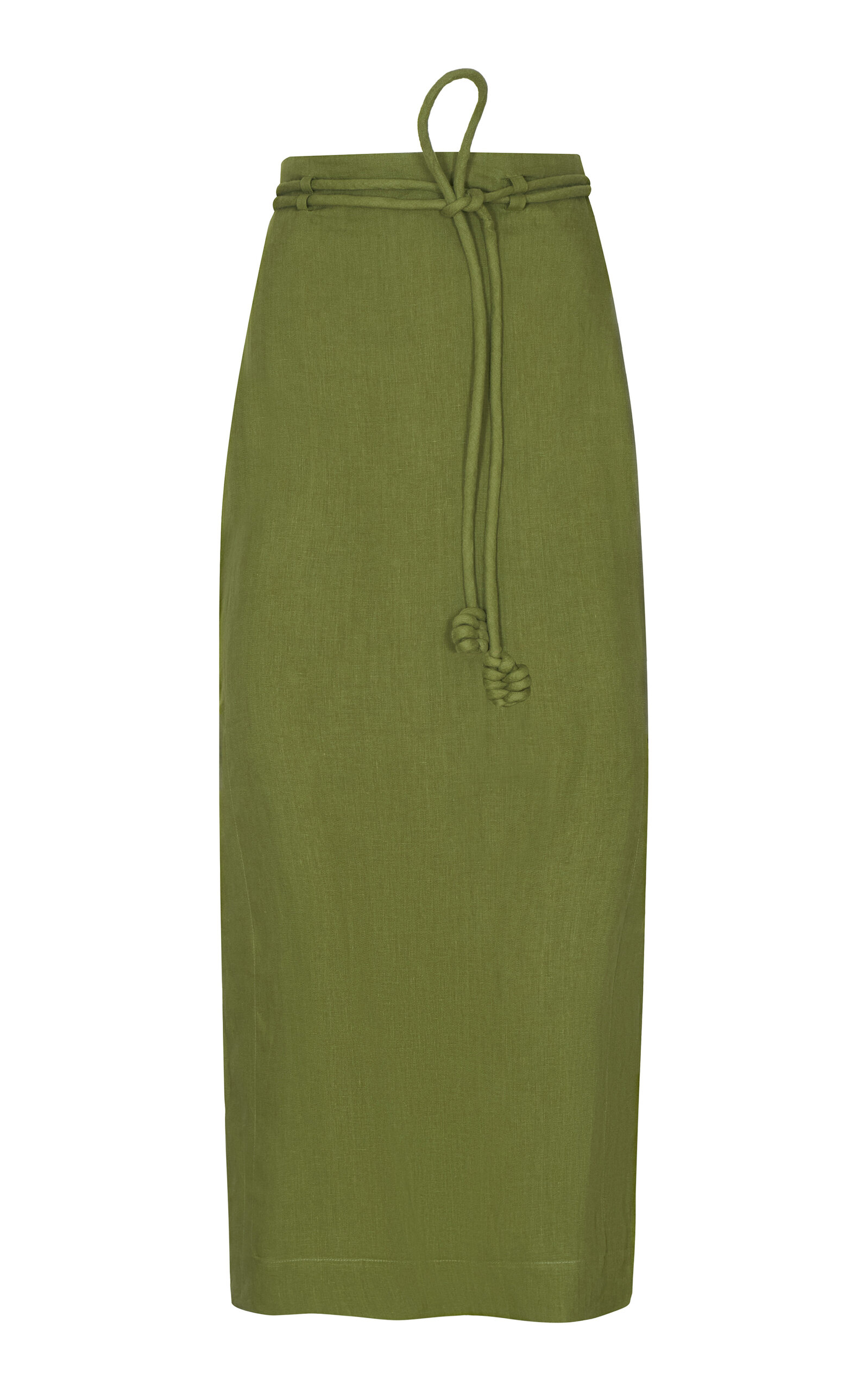 Mar De Ti Belted Linen Column Skirt