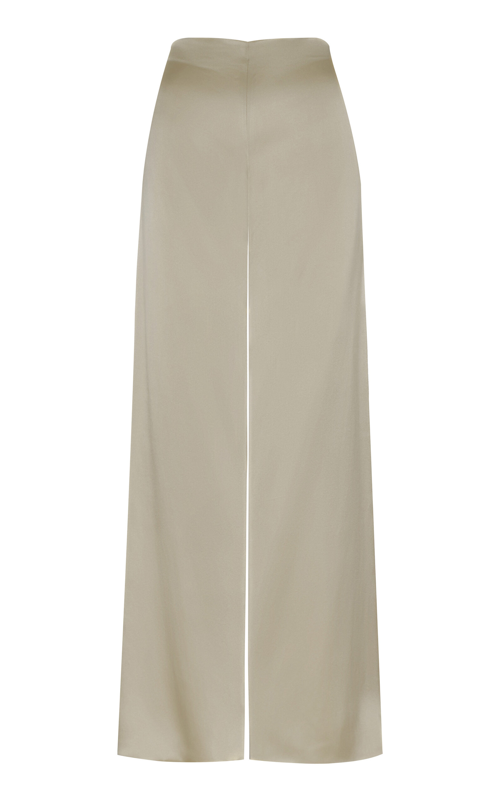 Coleccionista Wide-Leg Silk Charmeuse Pants