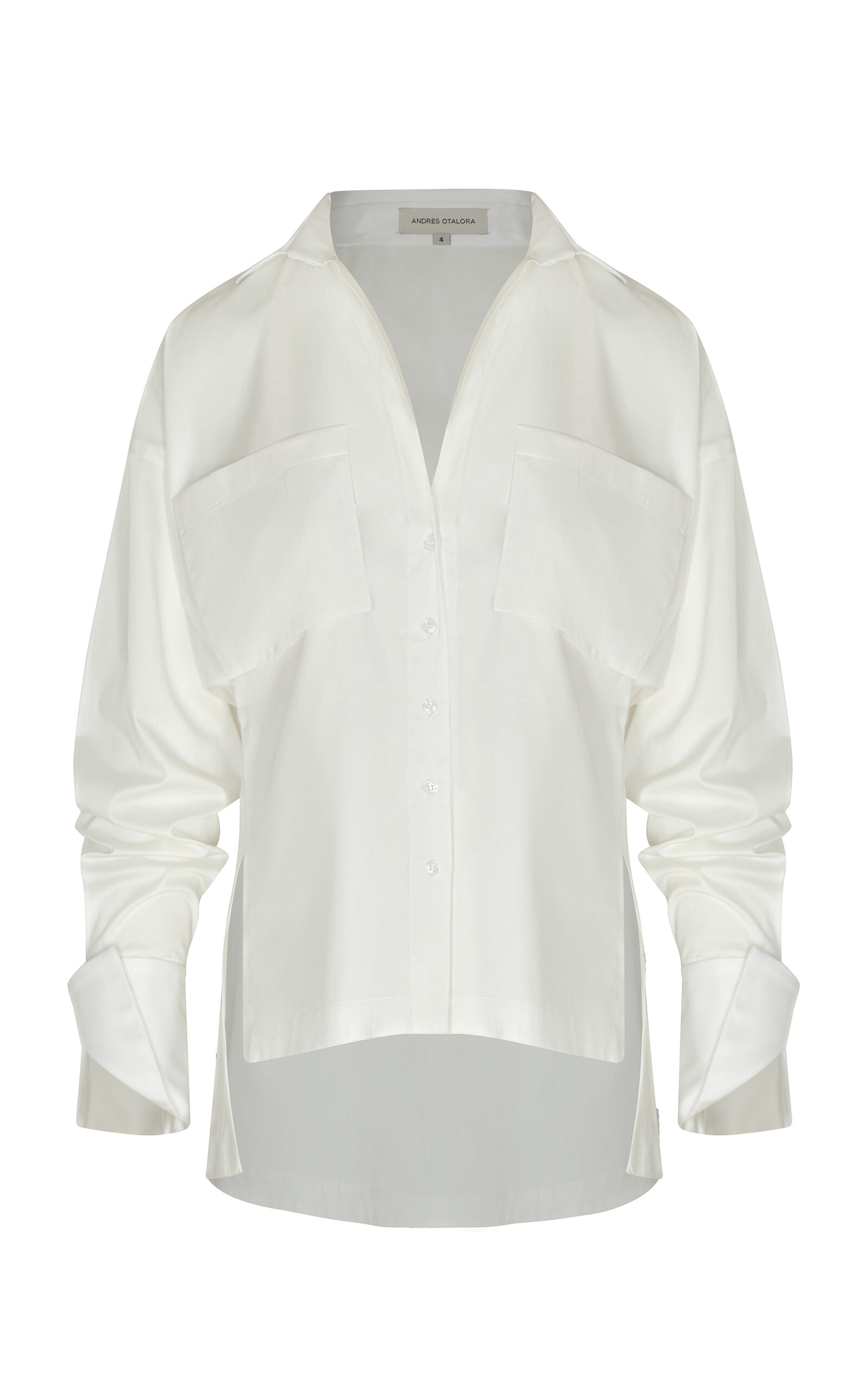 Pura Vanidad Pocket-Detailed Cotton Poplin Shirt