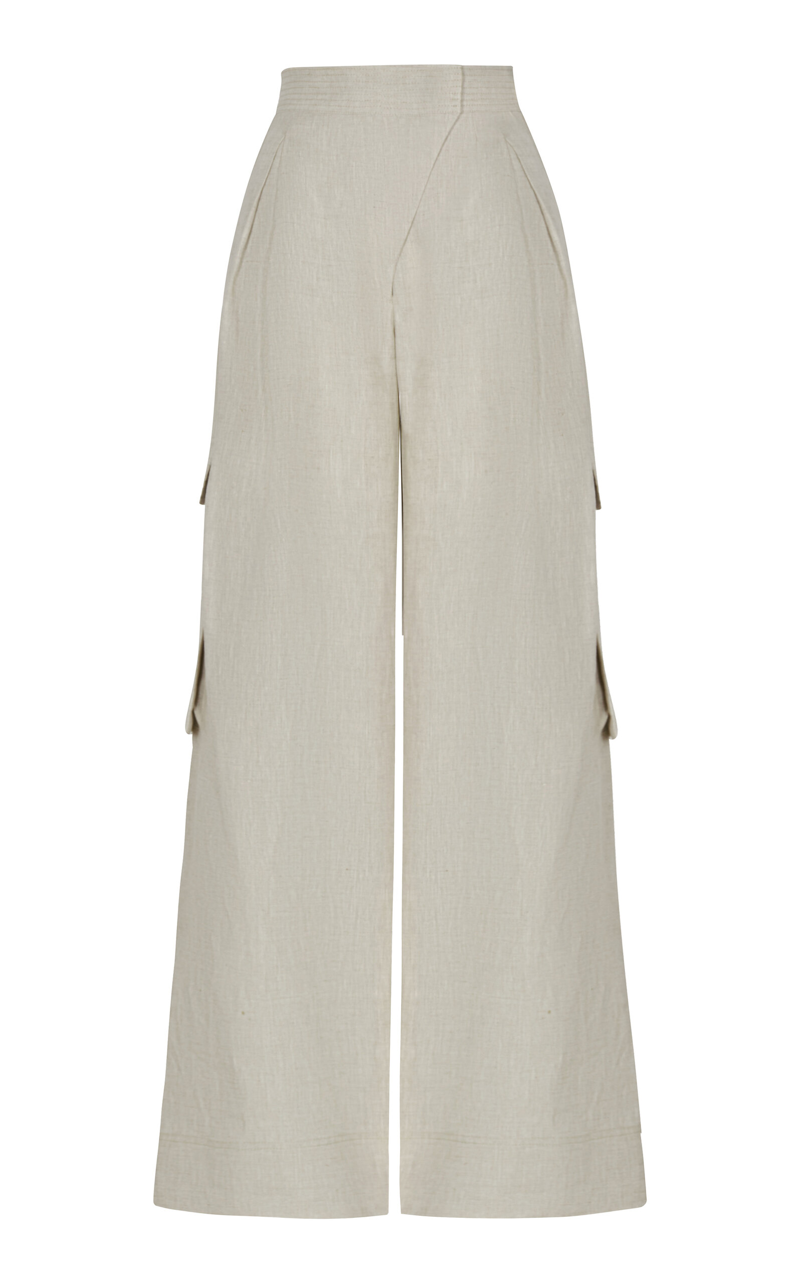 Mi Memoria Wide-Leg Linen Cargo Pants