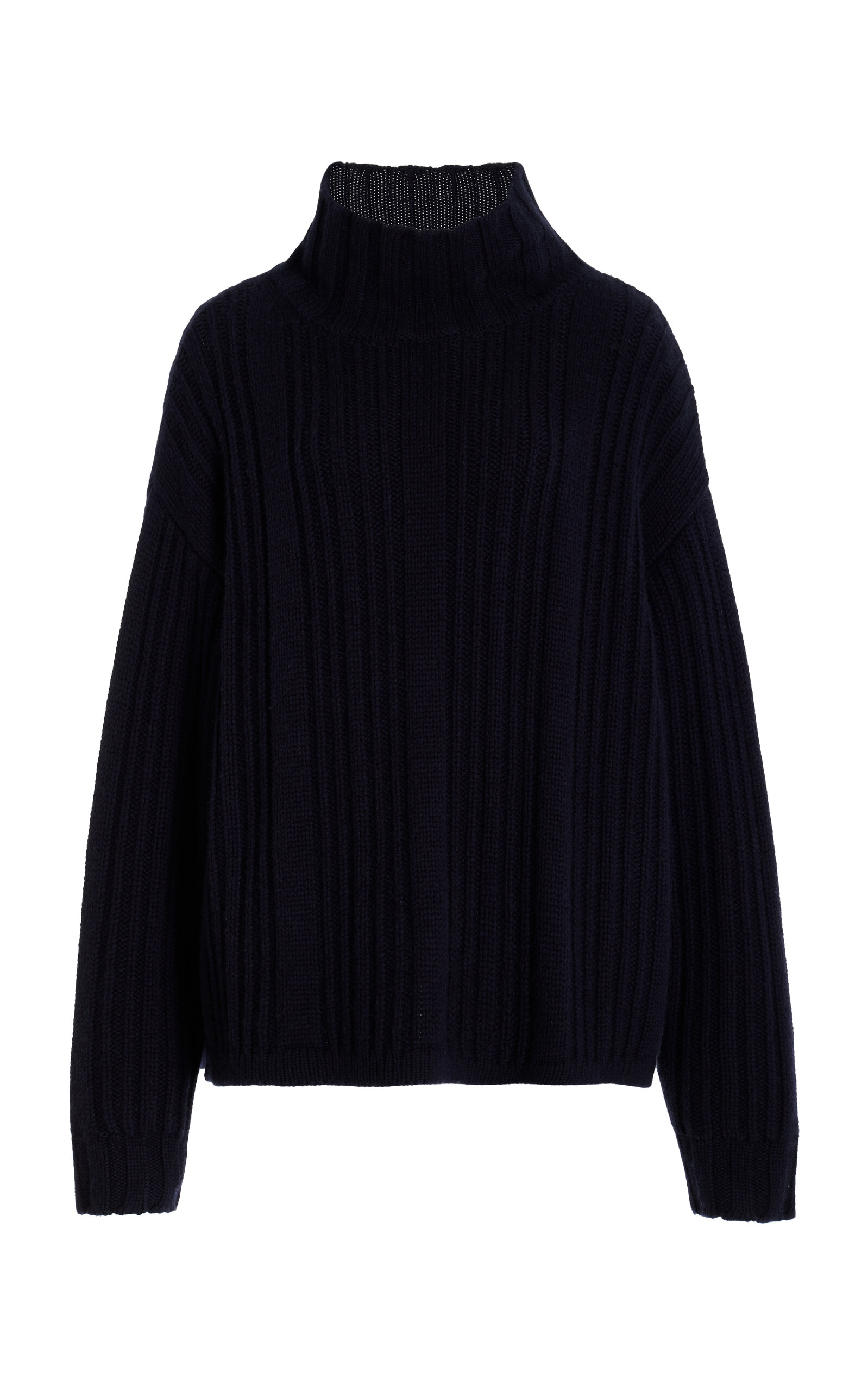 Shop Max Mara Vitalba Wool-cashmere Top In Navy