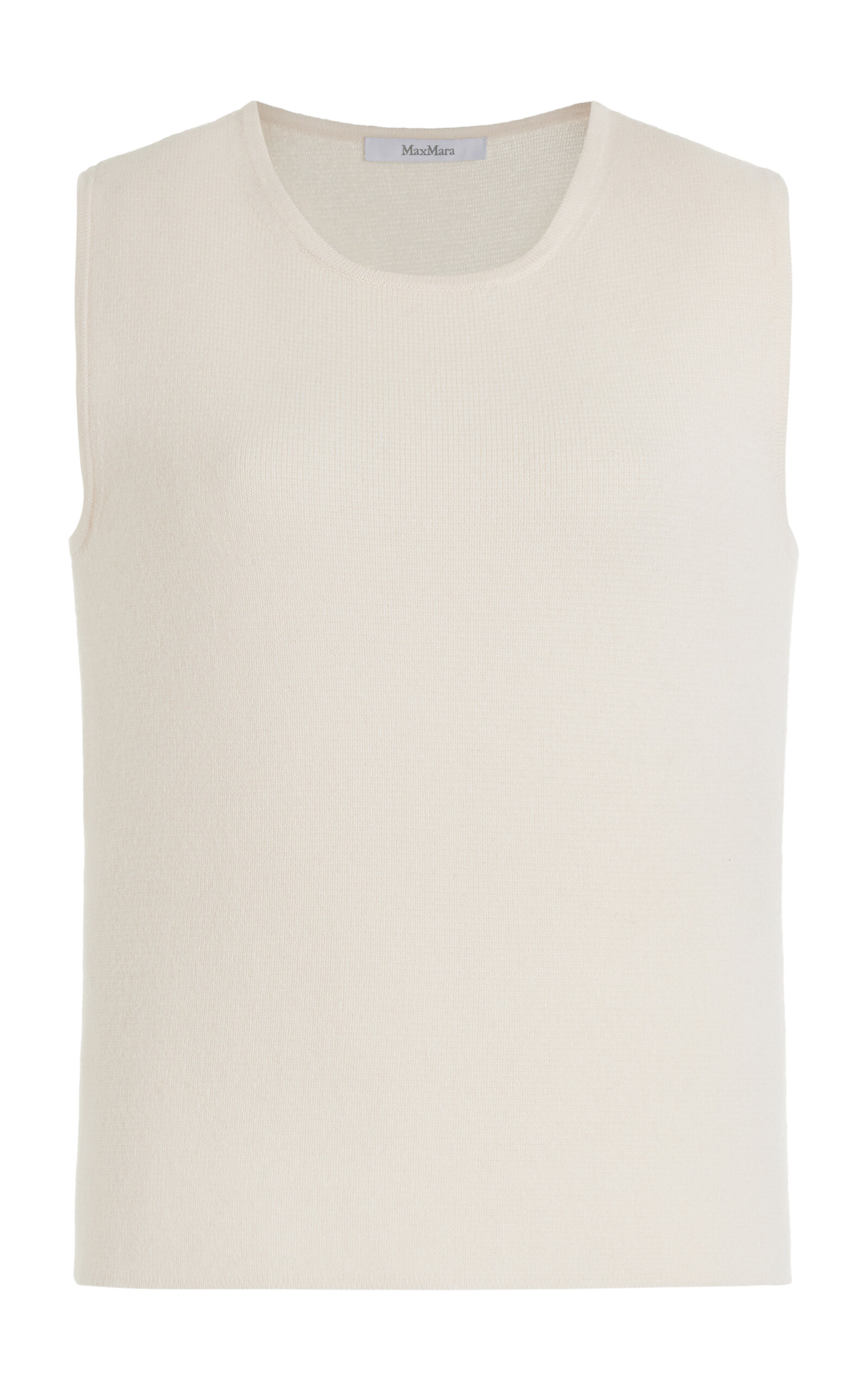 Shop Max Mara Fosco Wool-cashmere Top In White