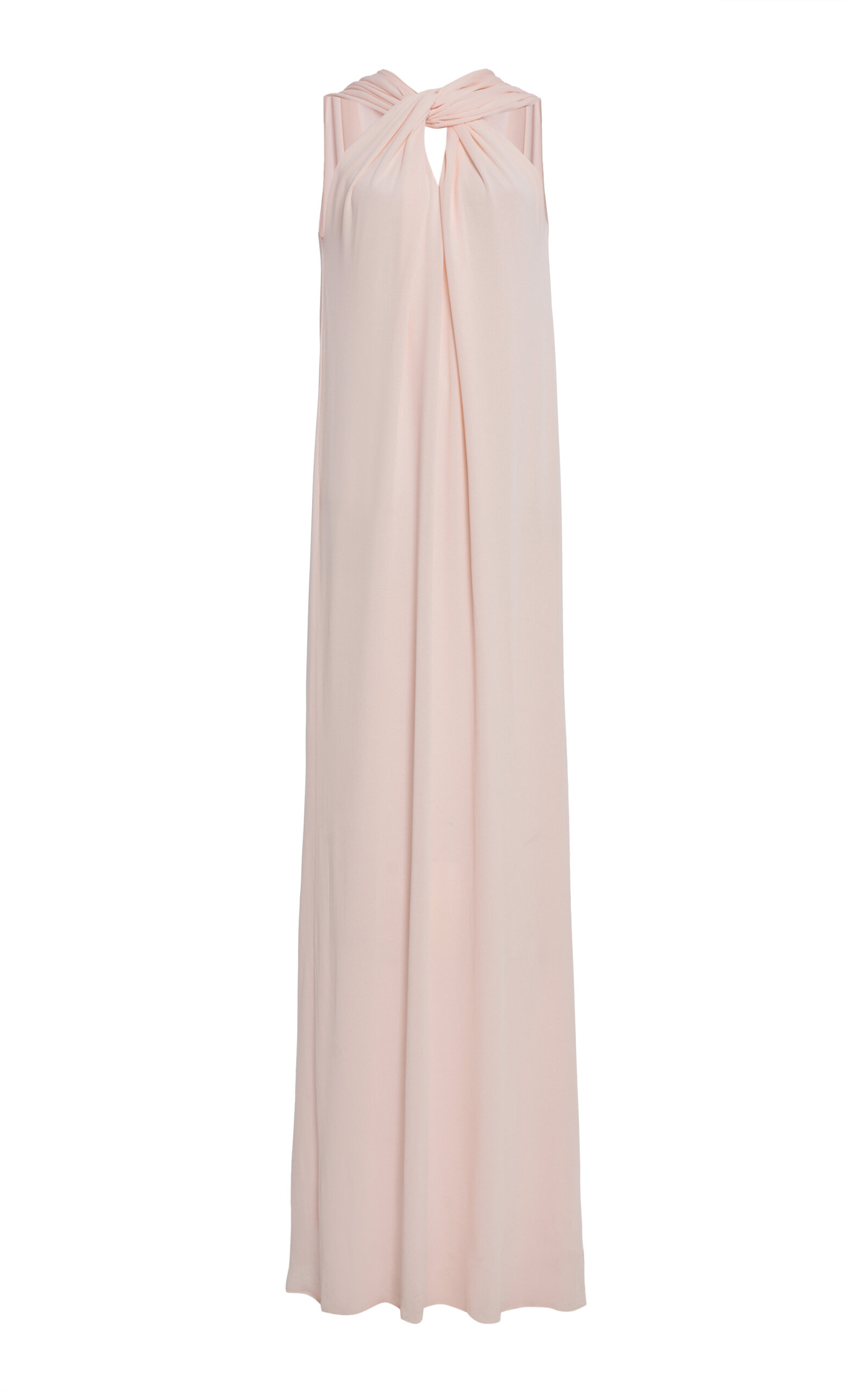 Shop Jil Sander Twisted Georgette Gown In Pink