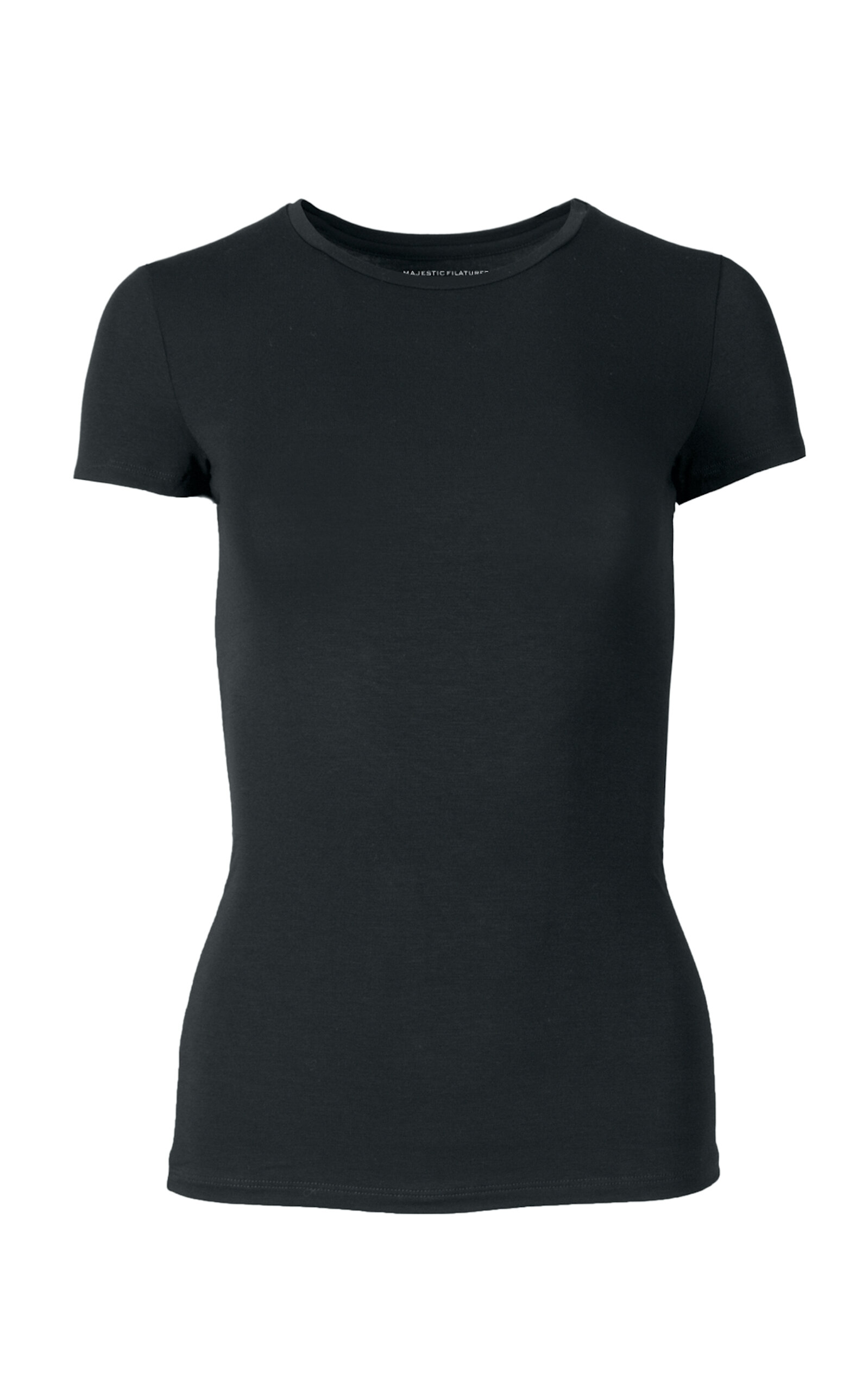 Shop Majestic Soft Touch Jersey T-shirt In Black