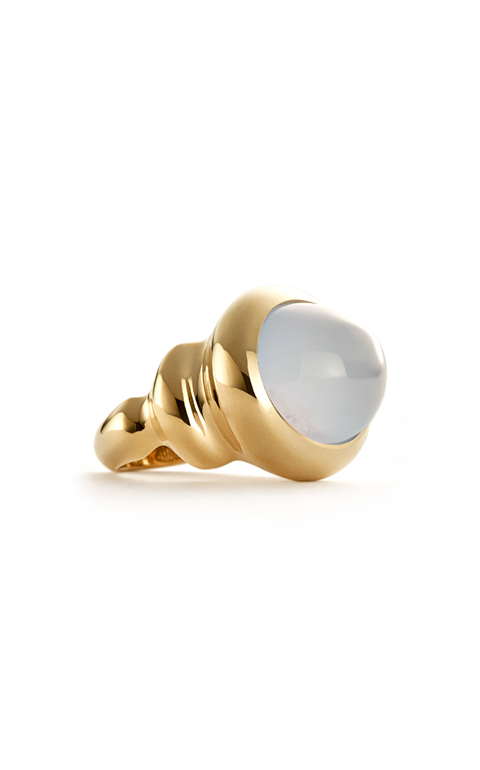 Shop Sauer 18k Yellow Gold Constantin Ring With Chalcedony