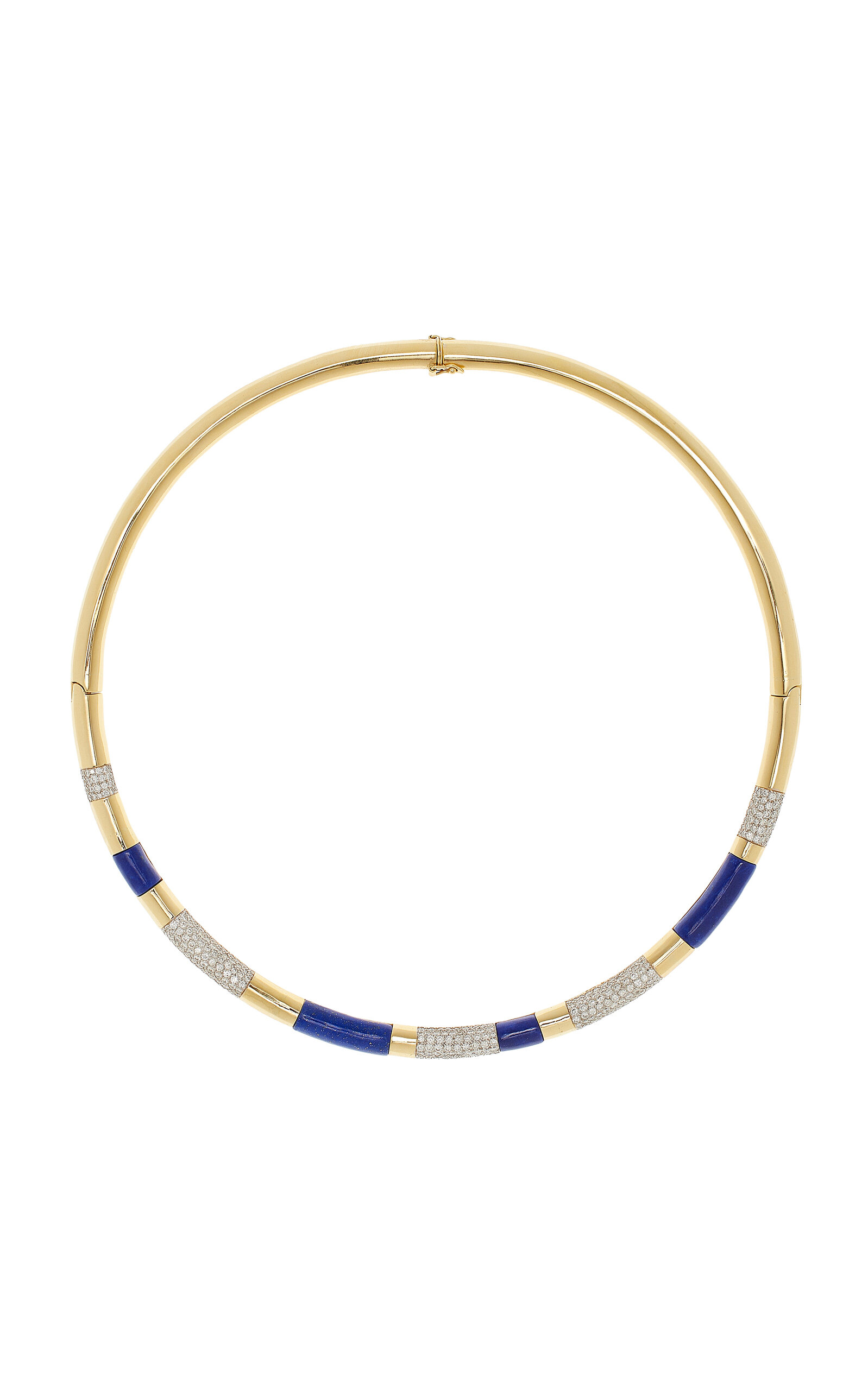 Wassily 18k Yellow Gold Lapis Lazuli And Diamond Necklace