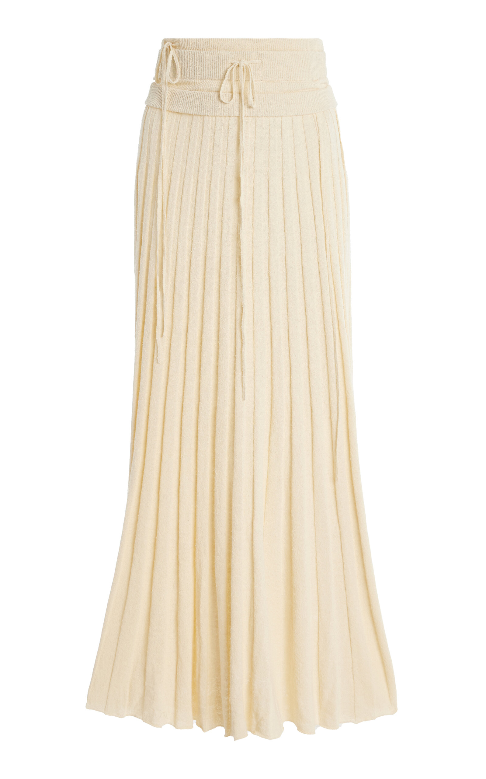 Straccio Plissé Knit Maxi Skirt