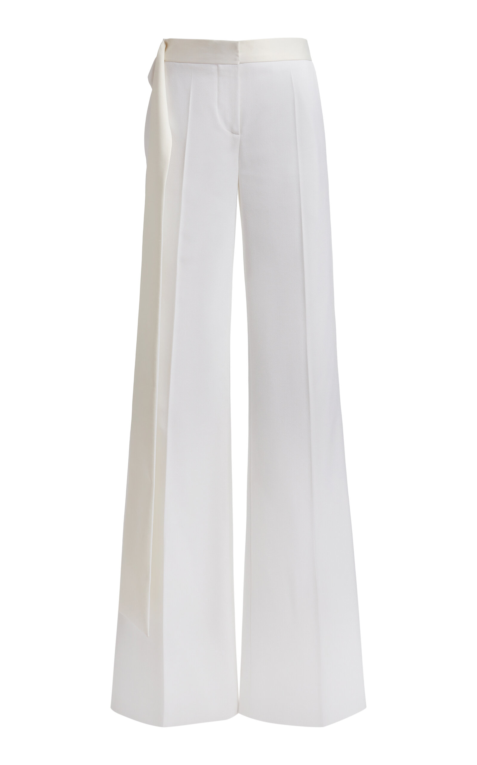 Shop Victoria Beckham New Gigi Low-rise Straight-leg Trousers In Ivory