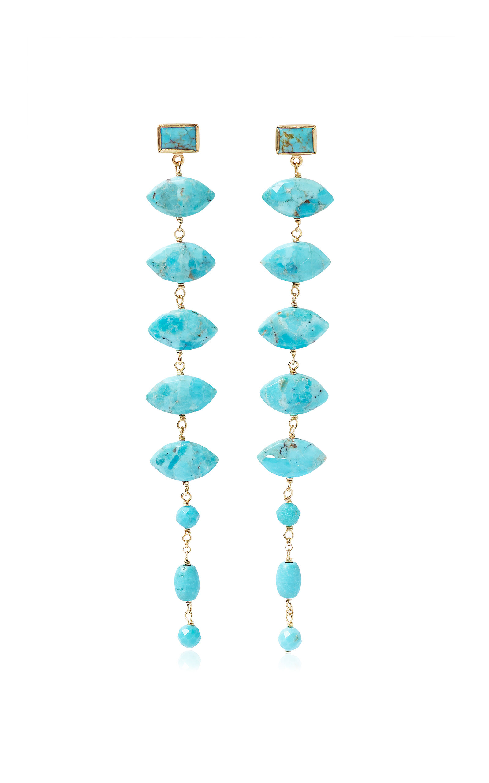 Chan Luu Exclusive Isadora Turquoise Earrings In Blue