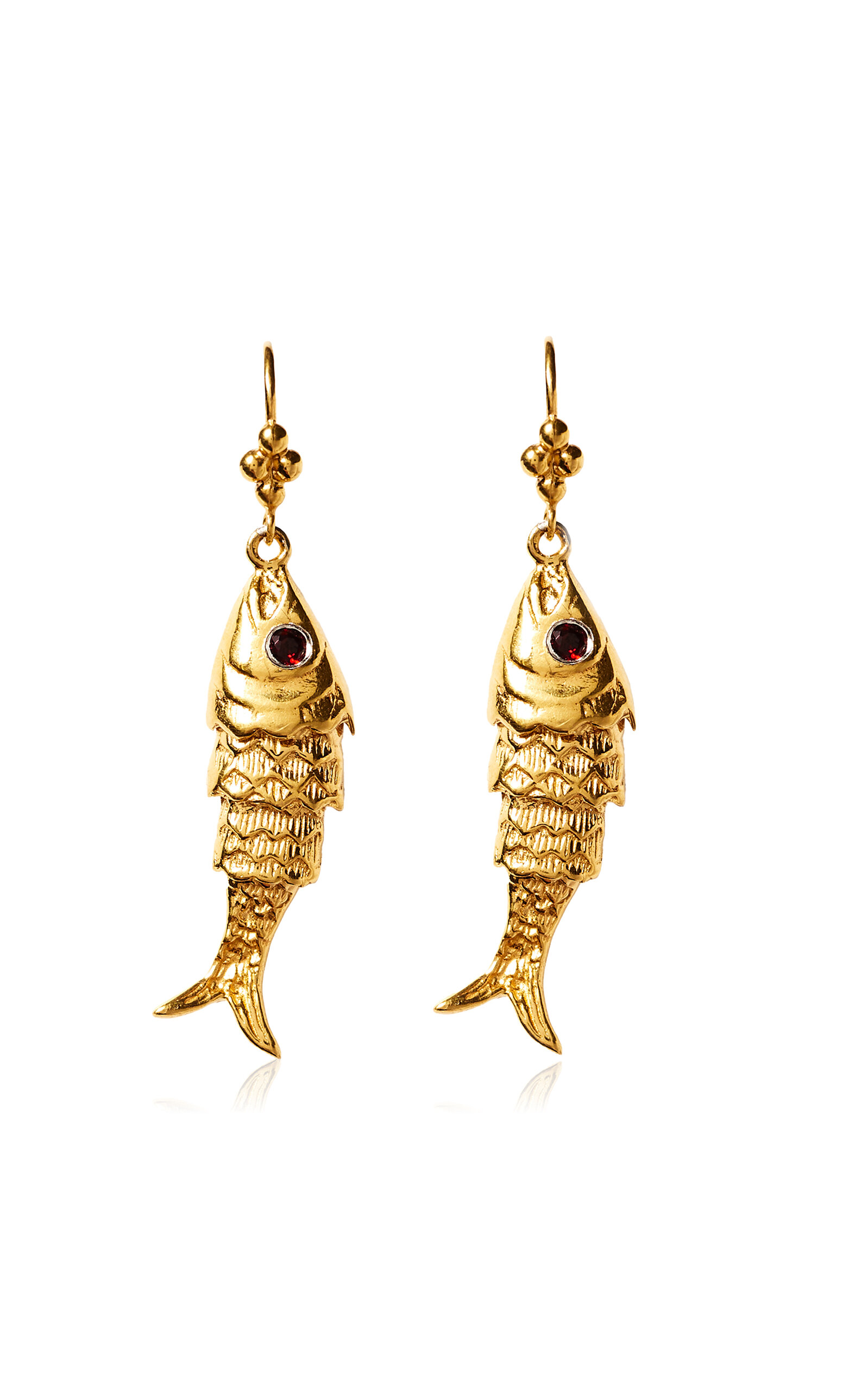 Koi 18K Gold-Plated Garnet Earrings