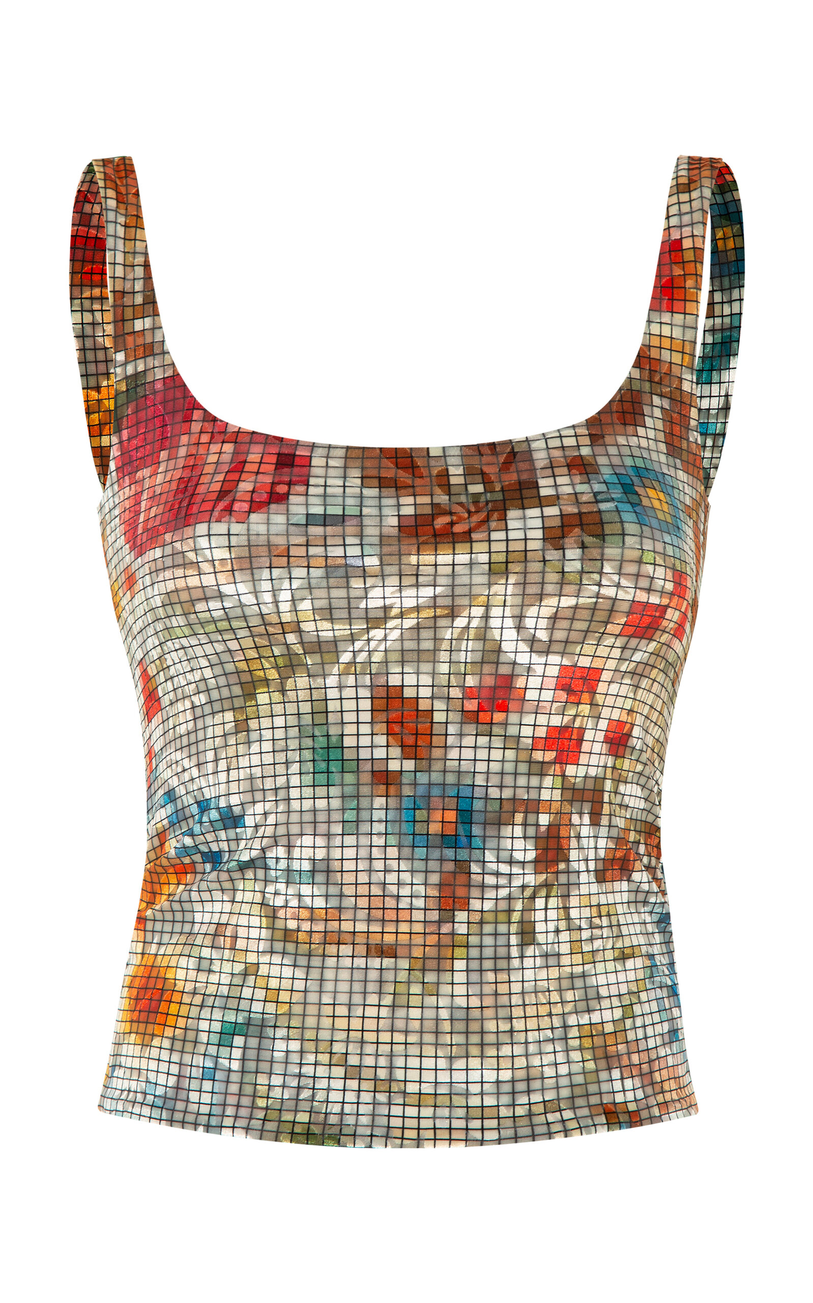 SIEDRÉS Cali Floral Devoré Tank Top