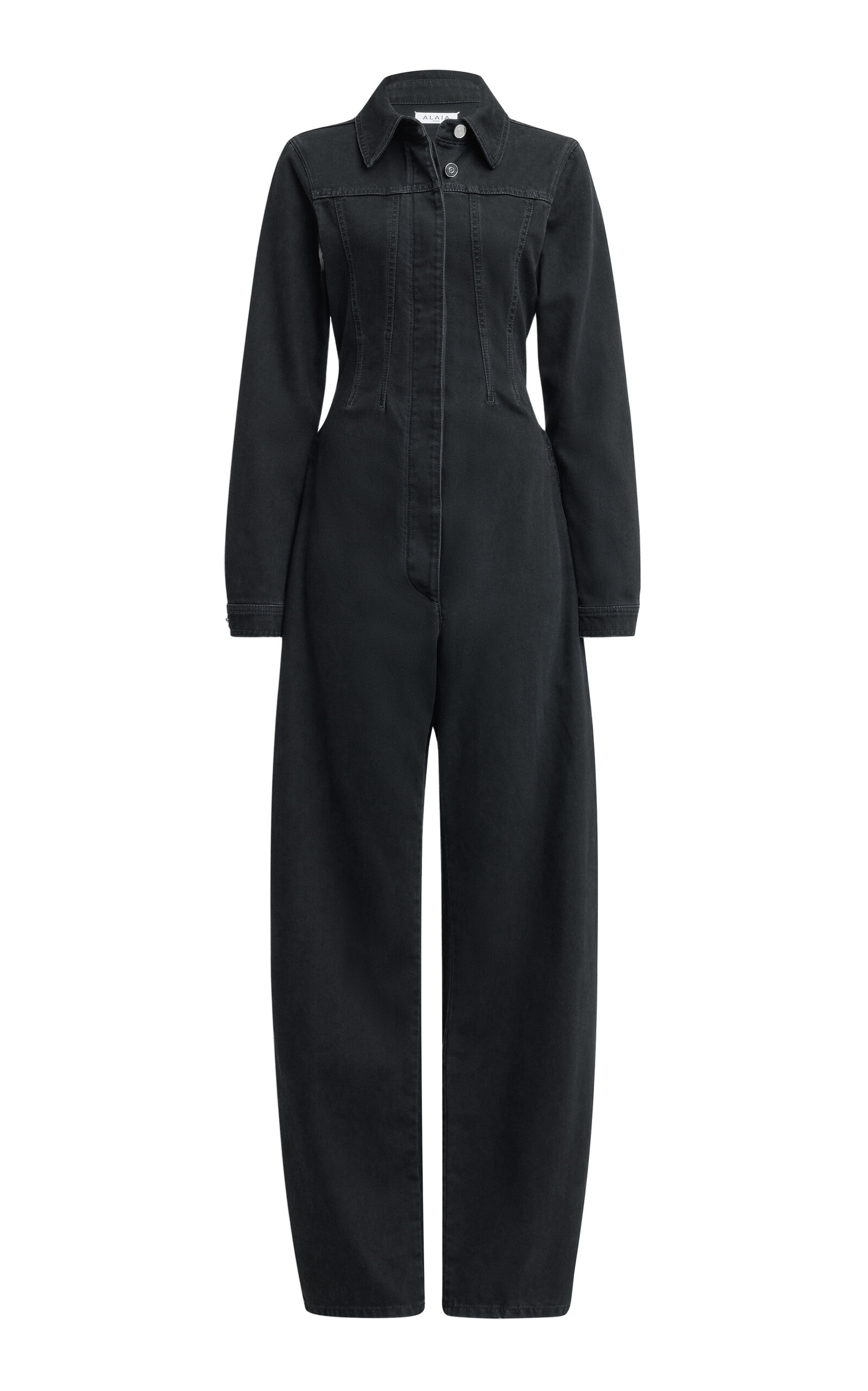 ALAÏA Round Denim Jumpsuit