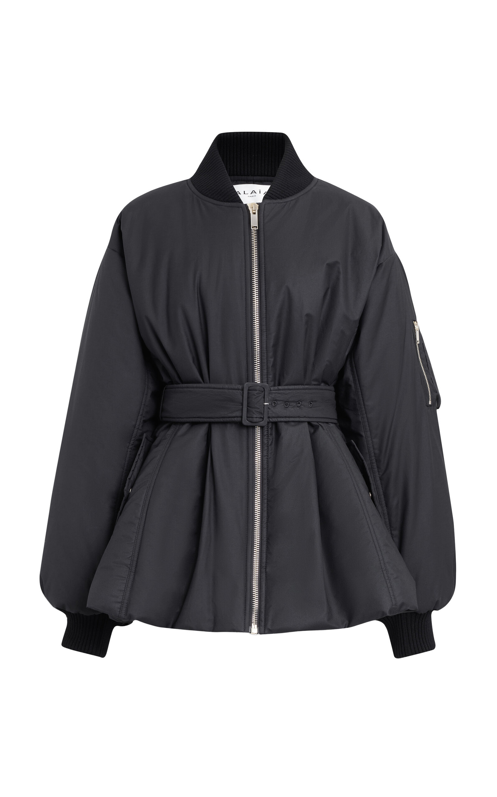 ALAÏA Belted Cotton Bomber Jacket