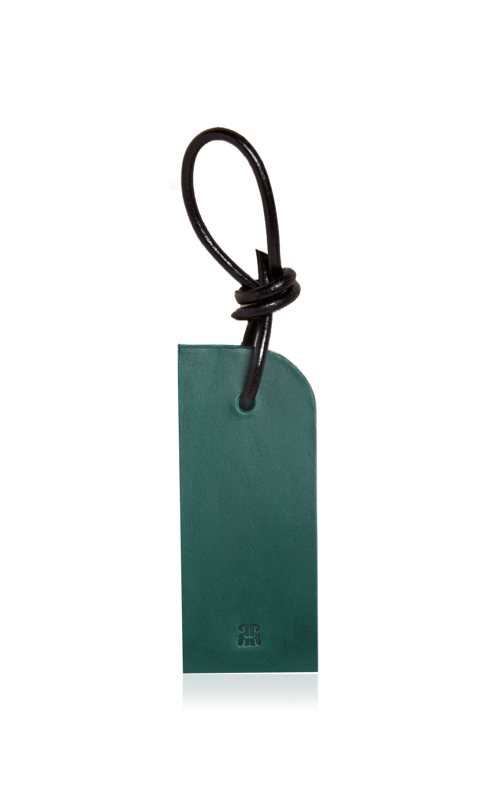 Shop Paradise Row Leather Keyring In Dark Green