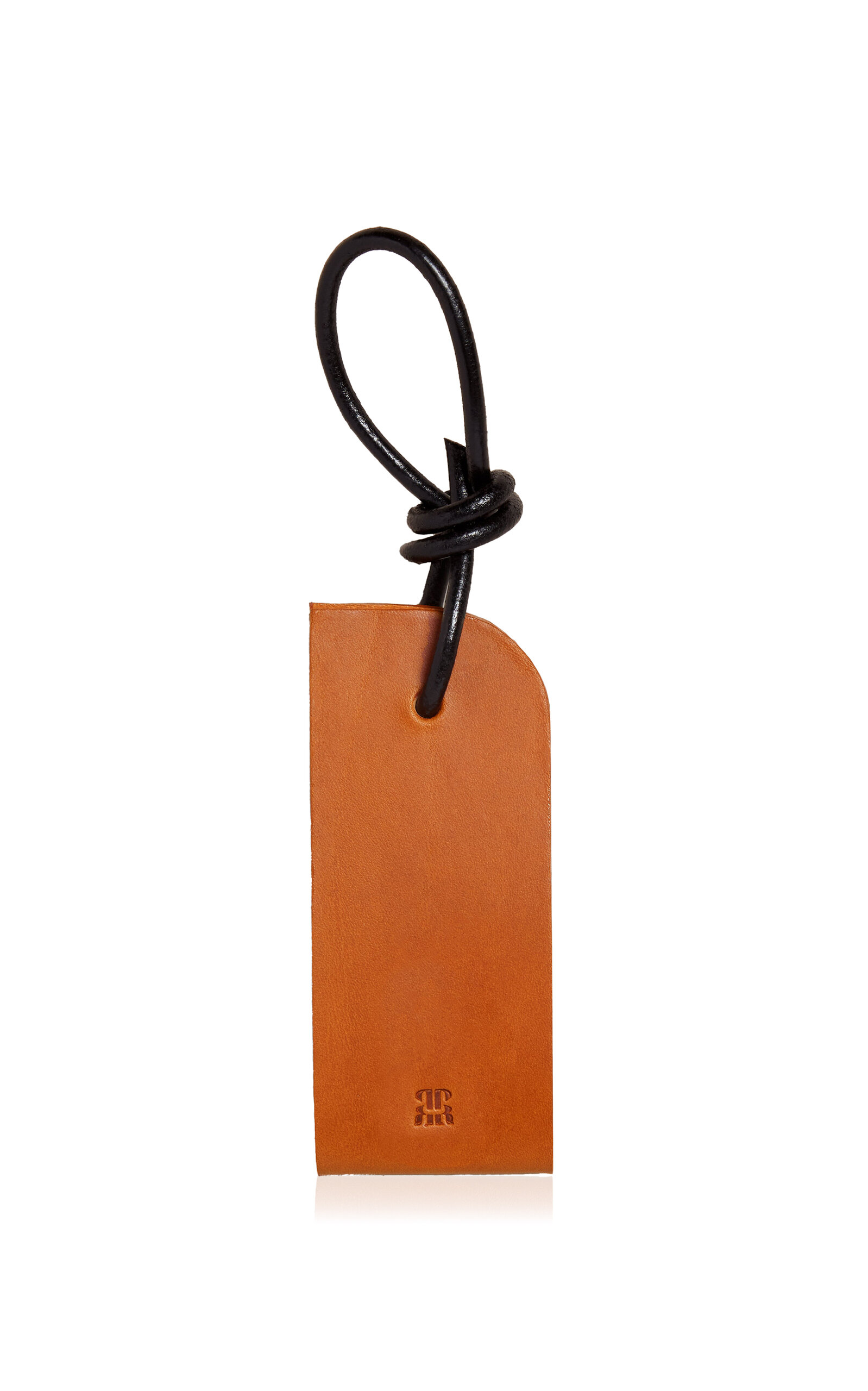 Shop Paradise Row Leather Keyring In Brown