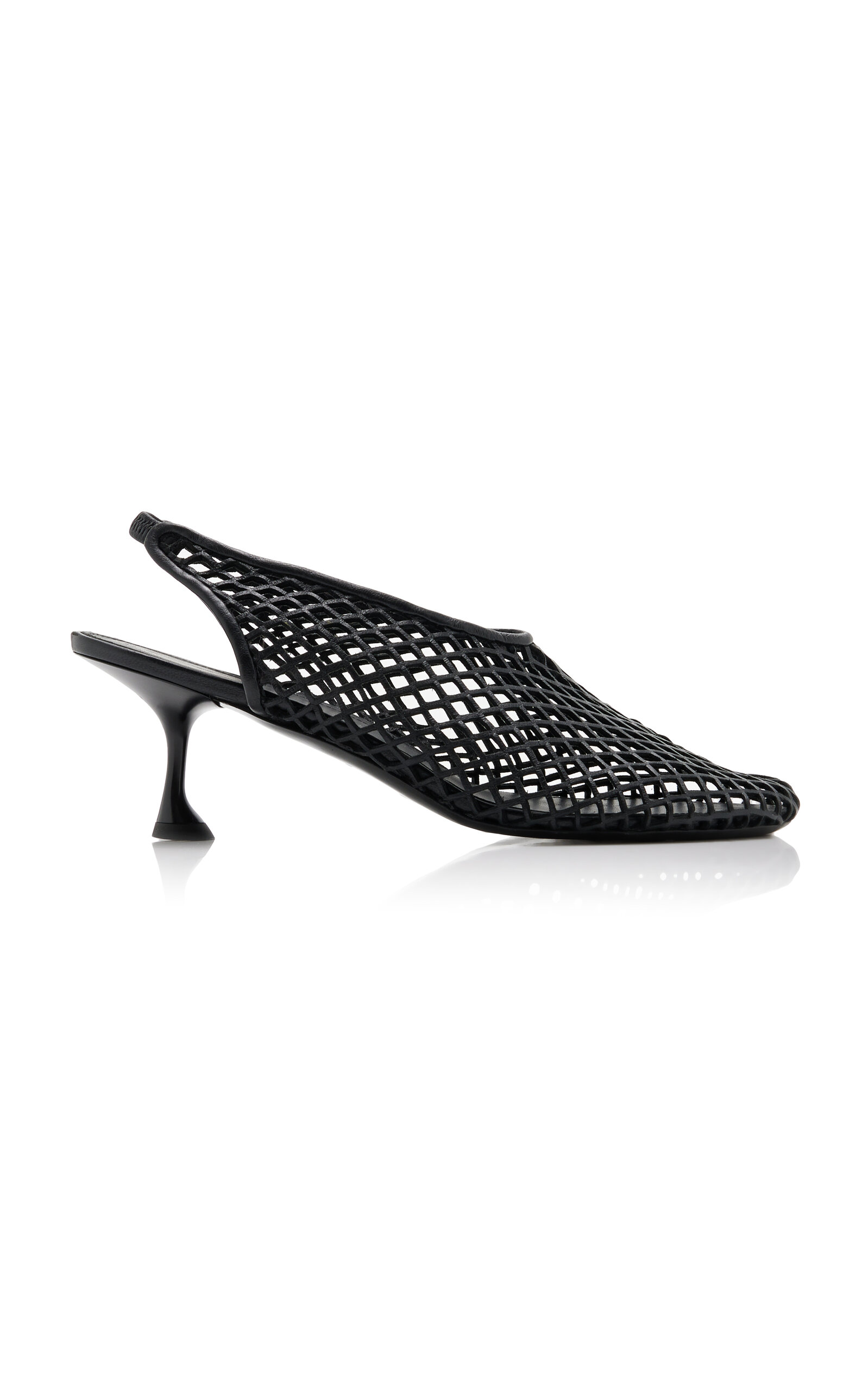 Shop Proenza Schouler Tee Perforated Leather Slingback Pumps In Black