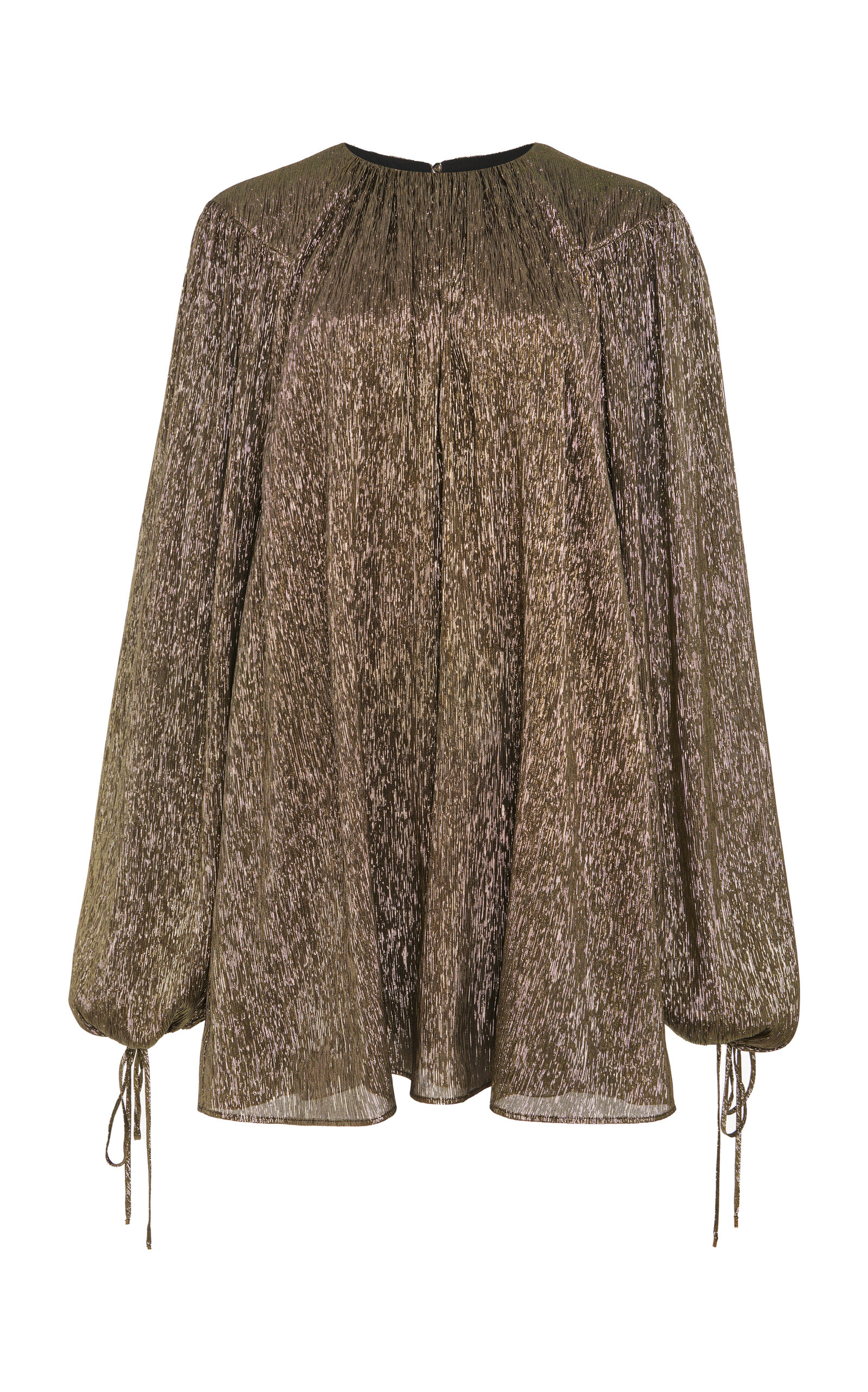 Chloé Metallic Silk Tunic Top