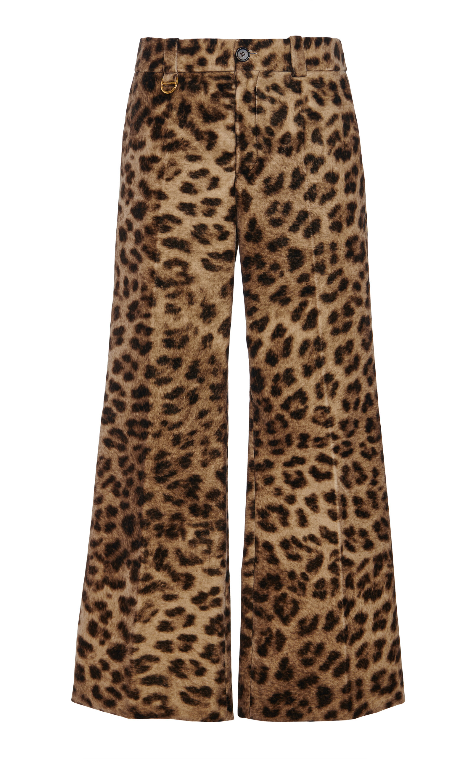 Chloé Animal-Print Cotton Flare Pants