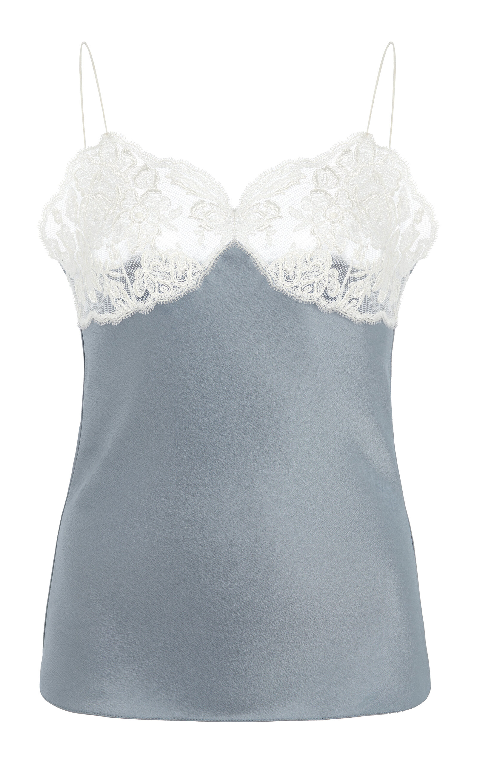 Chloé Lace-Paneled Satin Cami Top