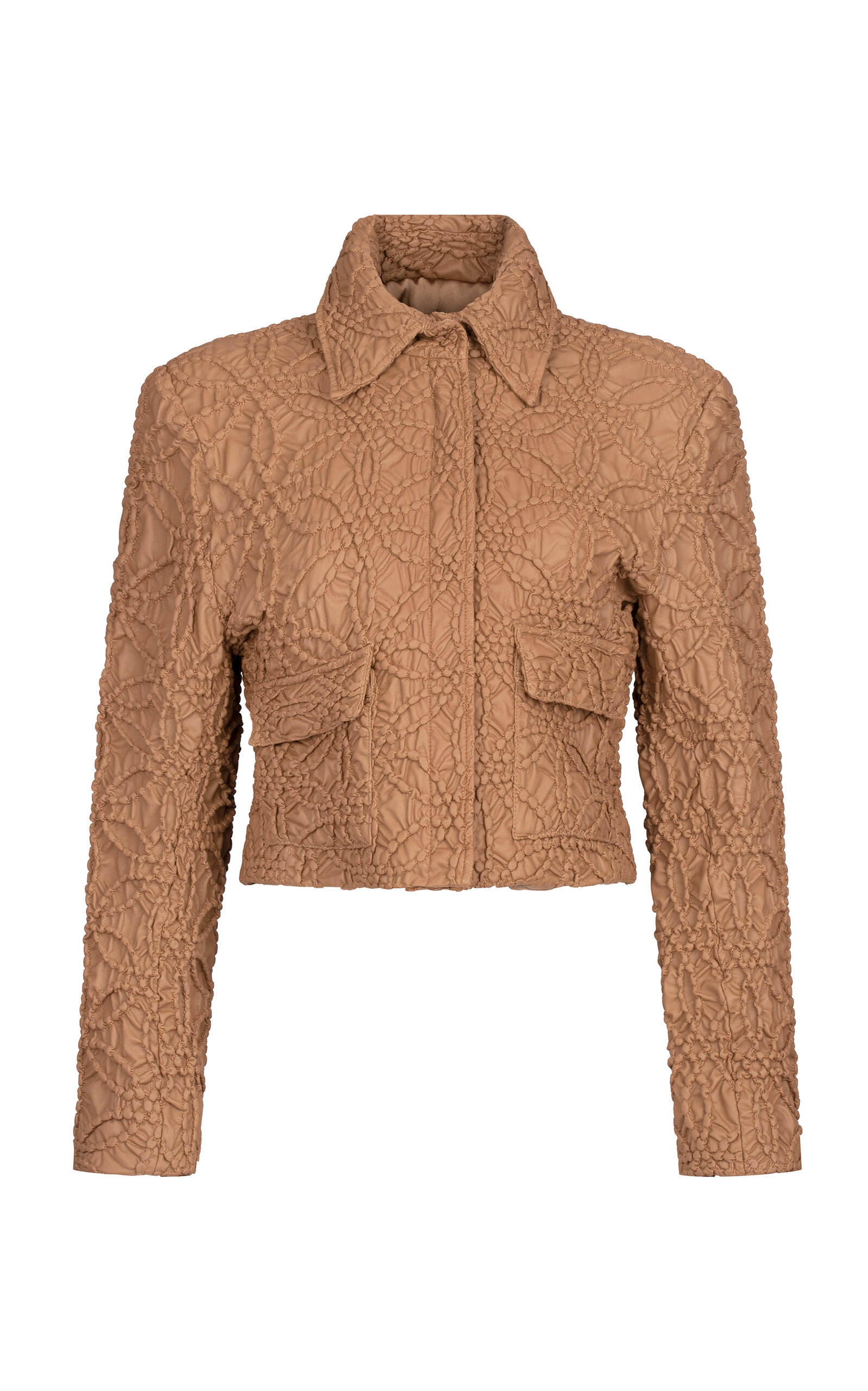 Shop Silvia Tcherassi Perla Embroidered Jacket In Brown