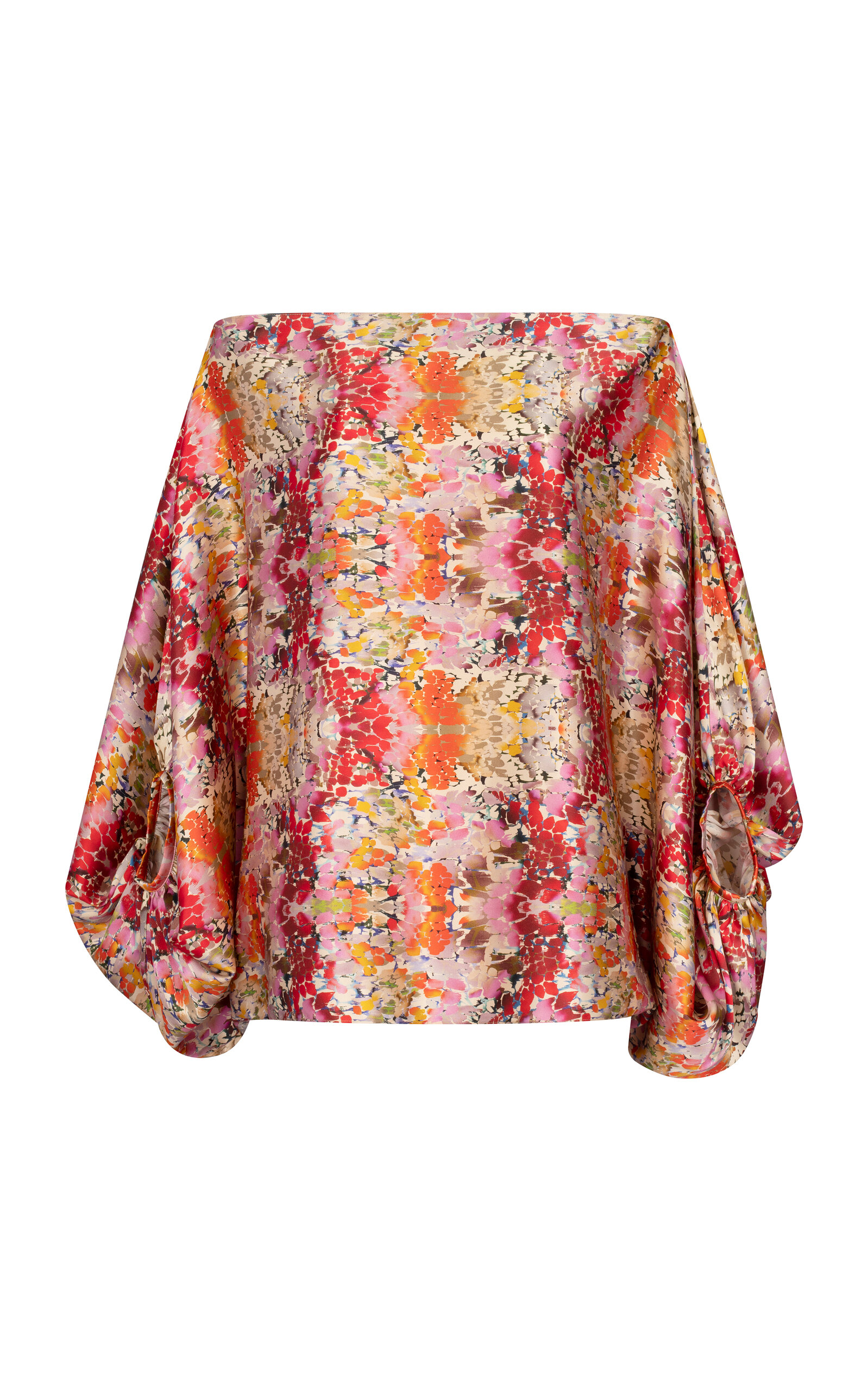 Shop Silvia Tcherassi Bellagio Printed Silk-blend Blouse In Multi