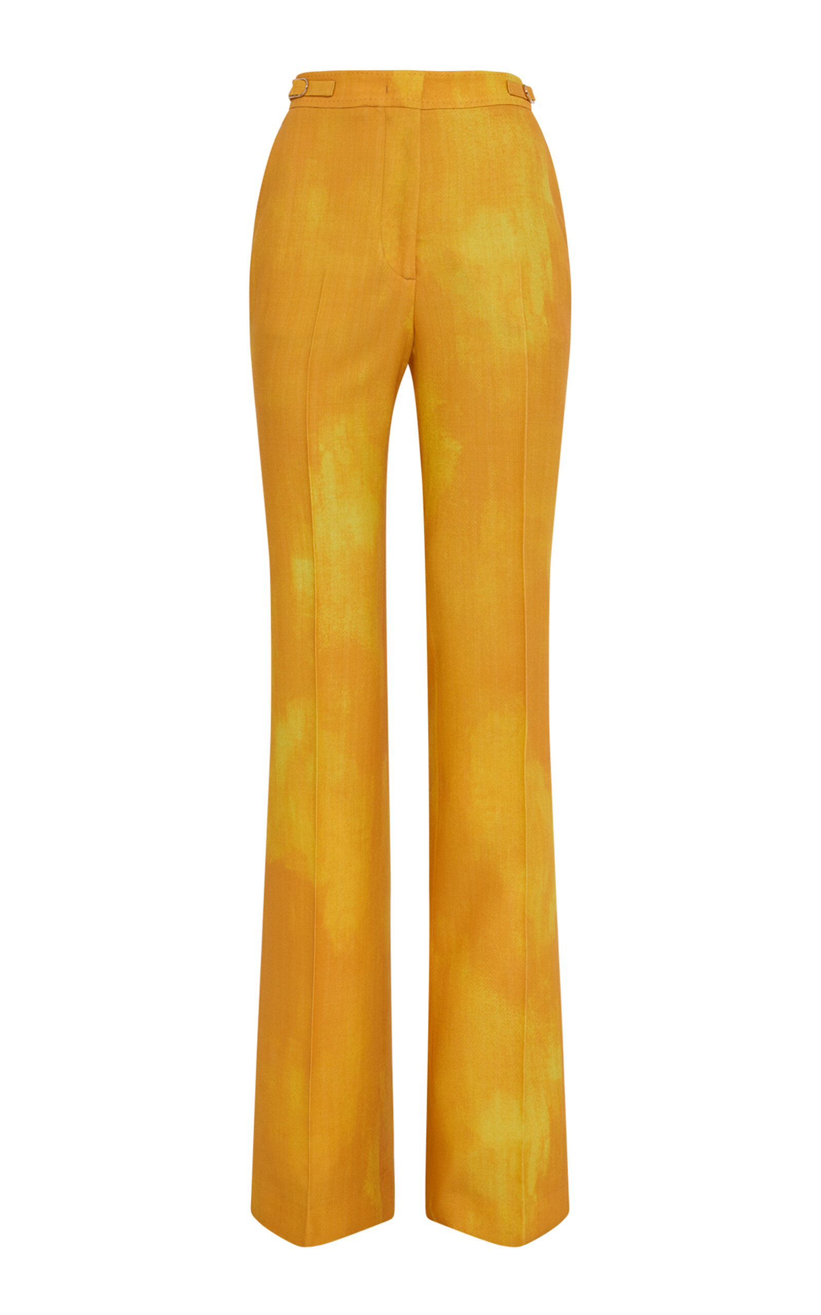 Gabriela Hearst Vesta Dyed Wool Straight-leg Pants In Yellow