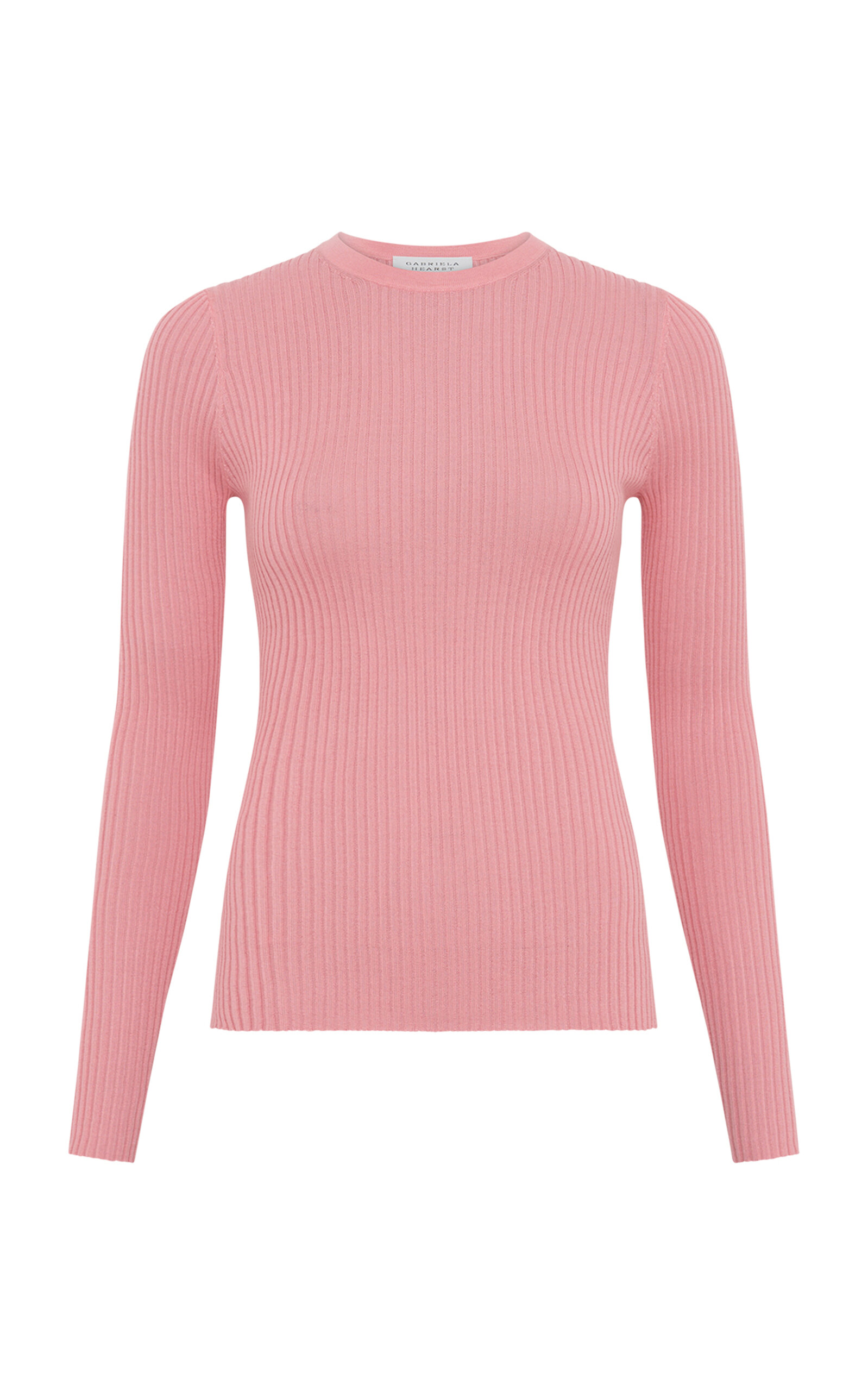 Gabriela Hearst Browning Ribbed-knit Cashmere-silk Sweater In Pink