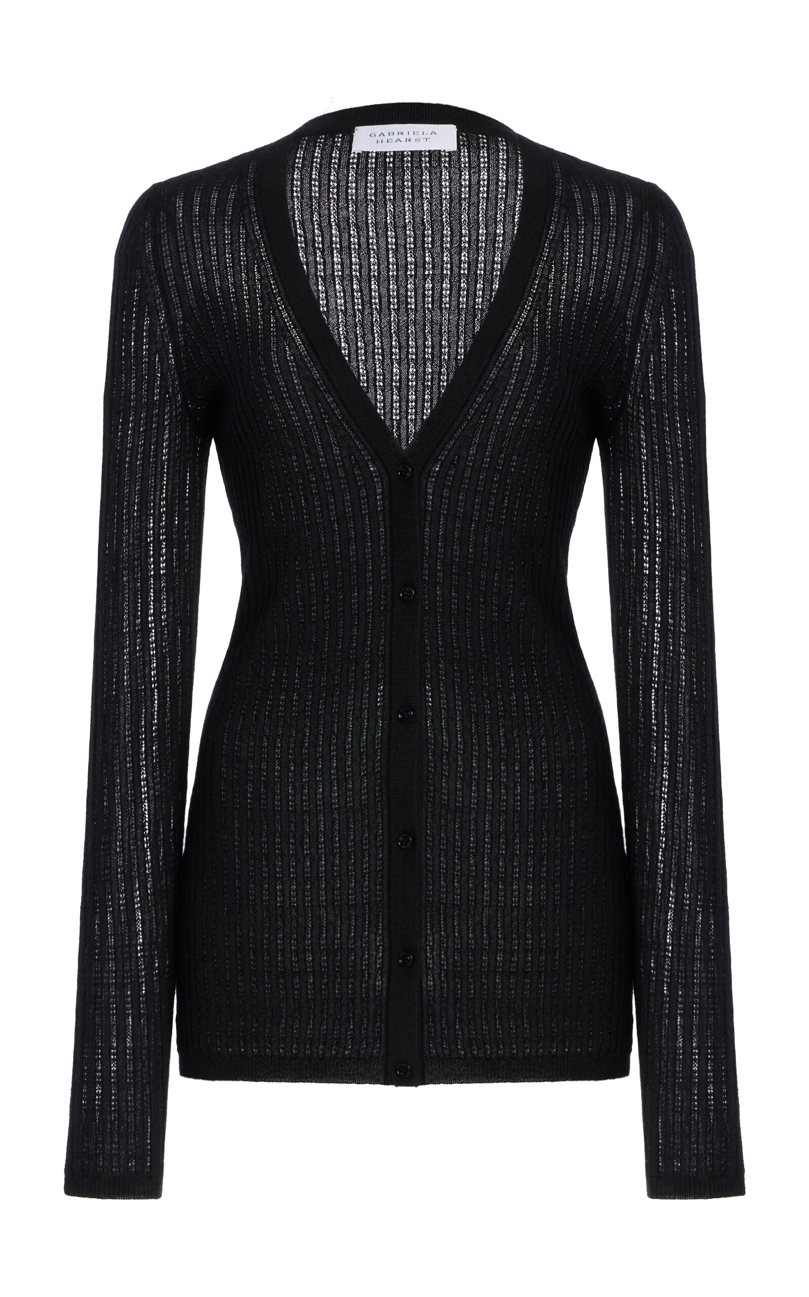 Emma Pointelle-Knit Cashmere-Silk Cardigan