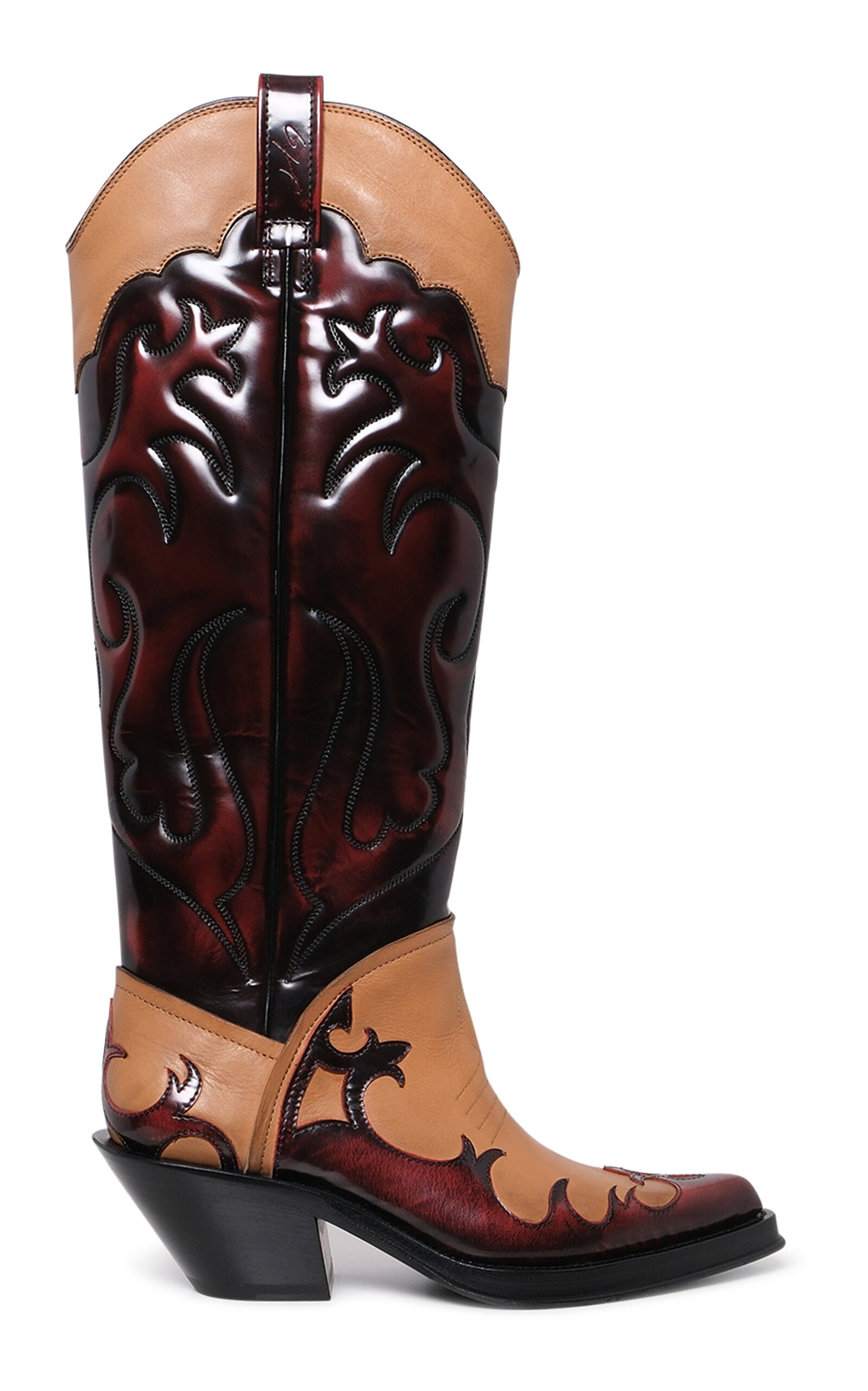 Gabriela Hearst Capitana Leather Western Boots In Brown