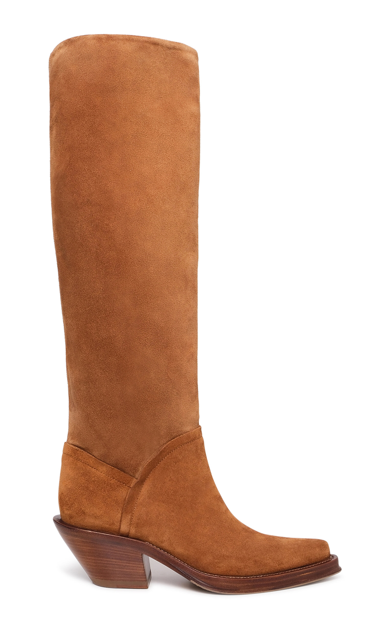 Gabriela Hearst Camero Suede Knee Boots In Brown