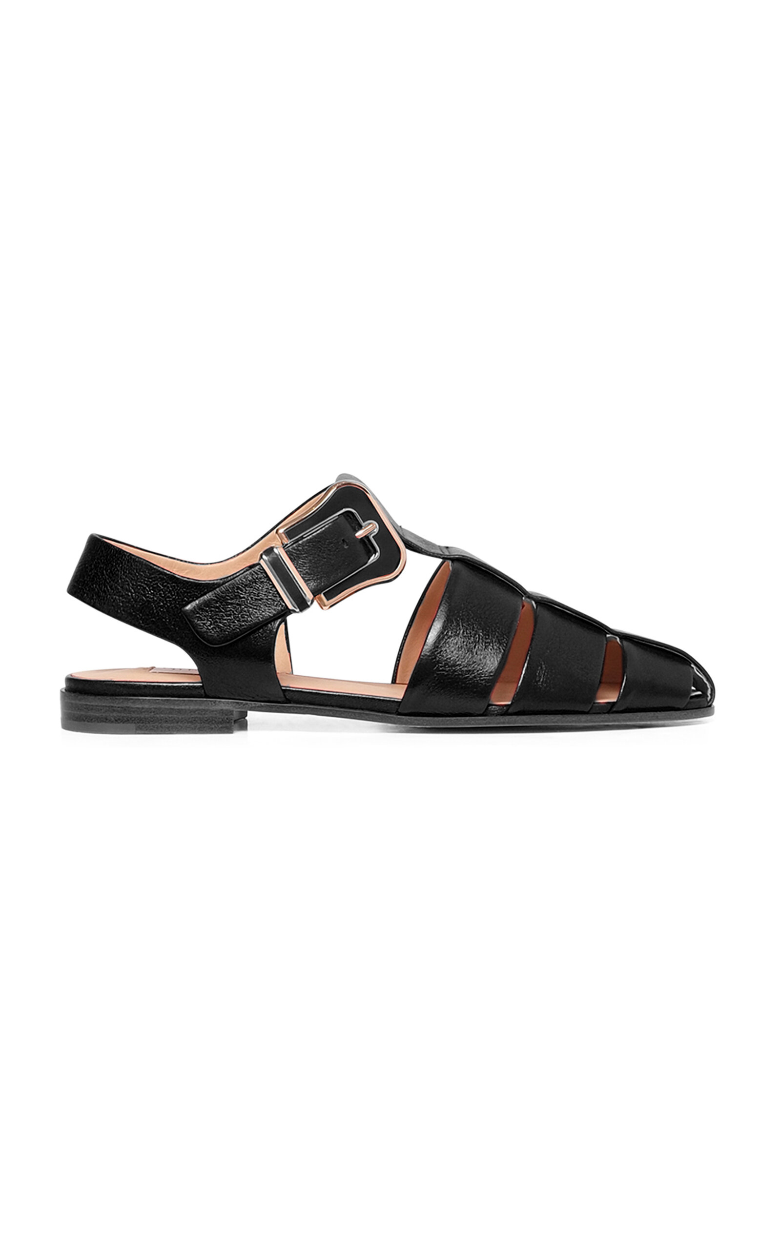 Gabriela Hearst Zoey Leather Sandals In Black