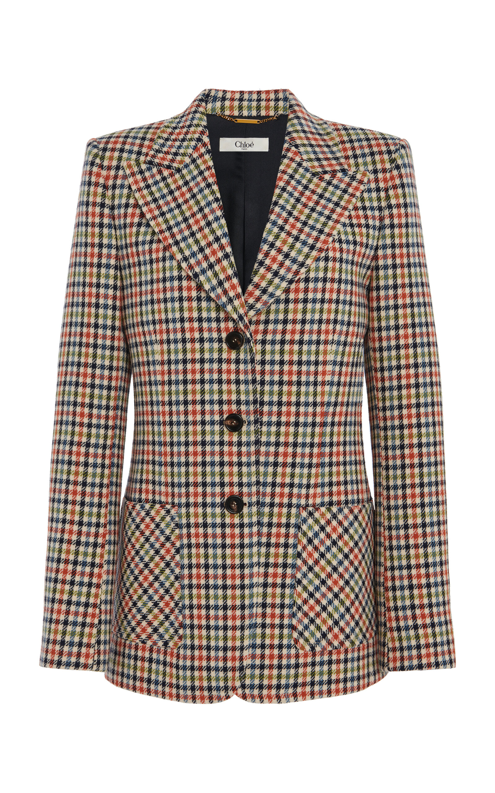 Chloé Houndstooth Cotton Blazer