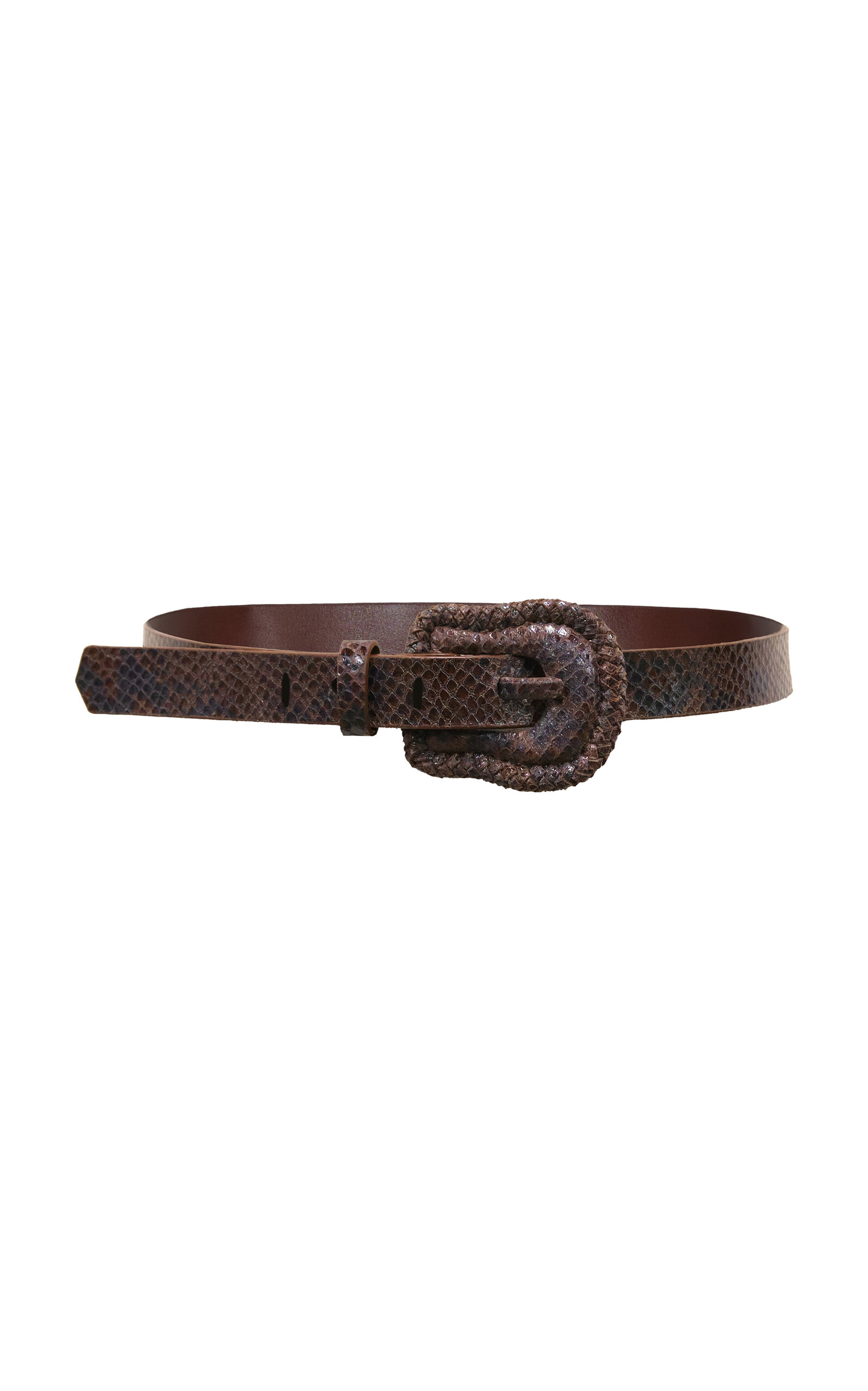 Shop Johanna Ortiz Harbor Hues Leather Belt In Brown