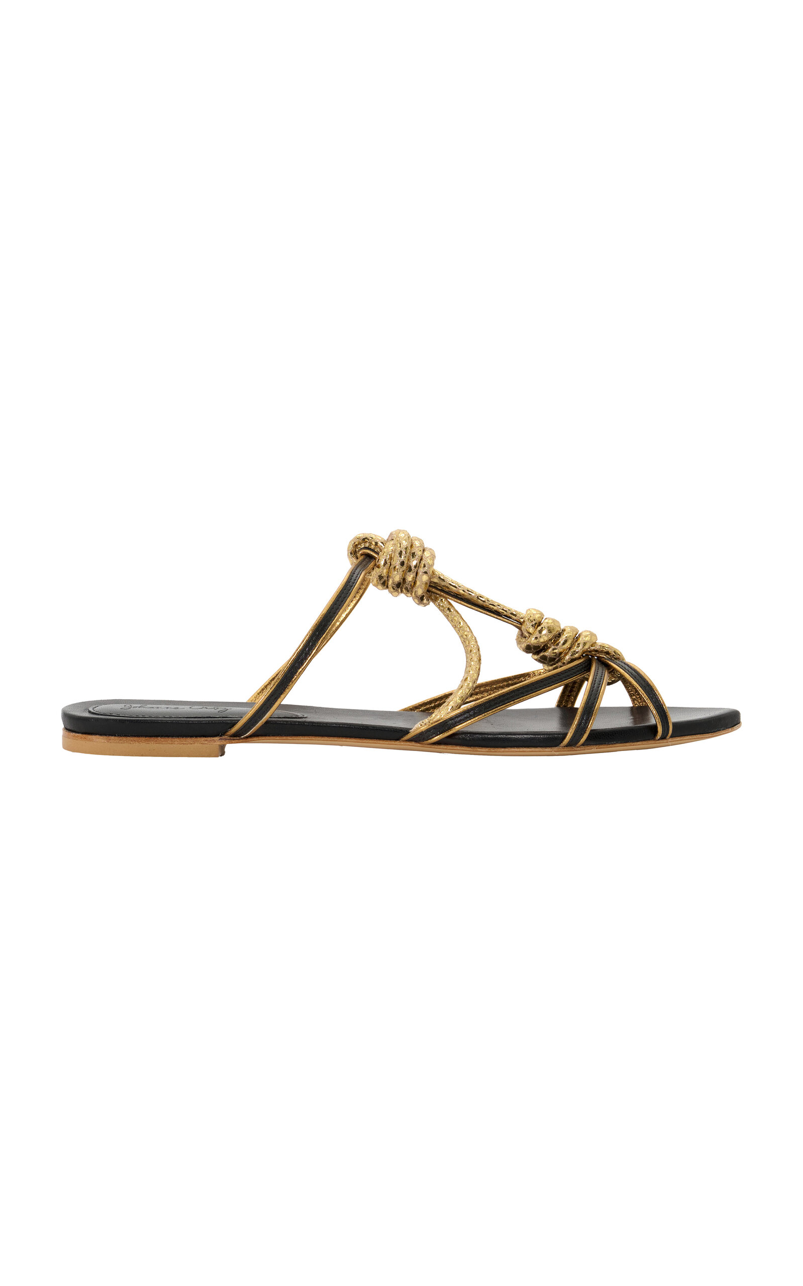 Shop Johanna Ortiz Tropical Treasures Of Sari Leather Sandals In Gold