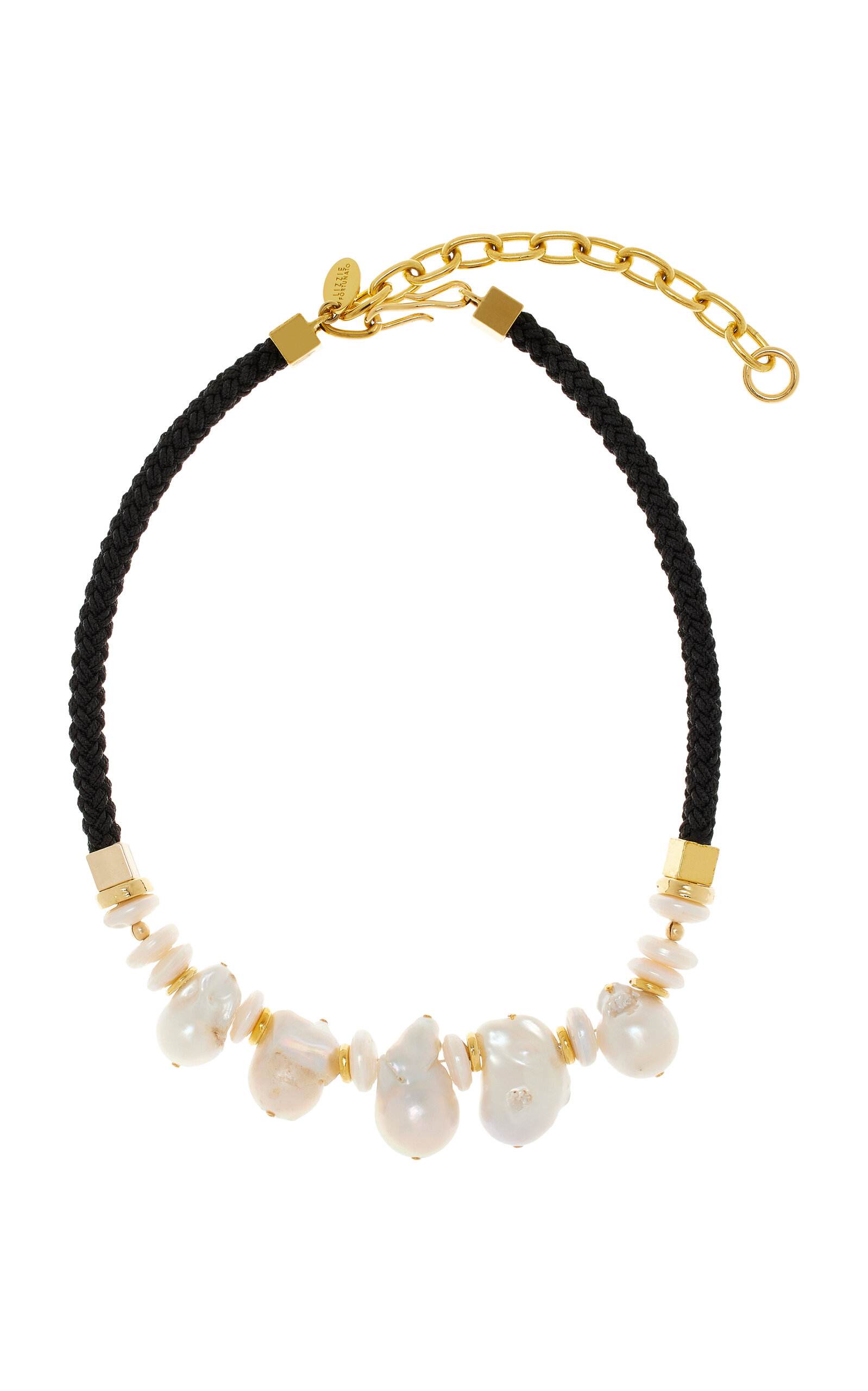 Shop Lizzie Fortunato Plaza Pearl Collar Necklace In Black