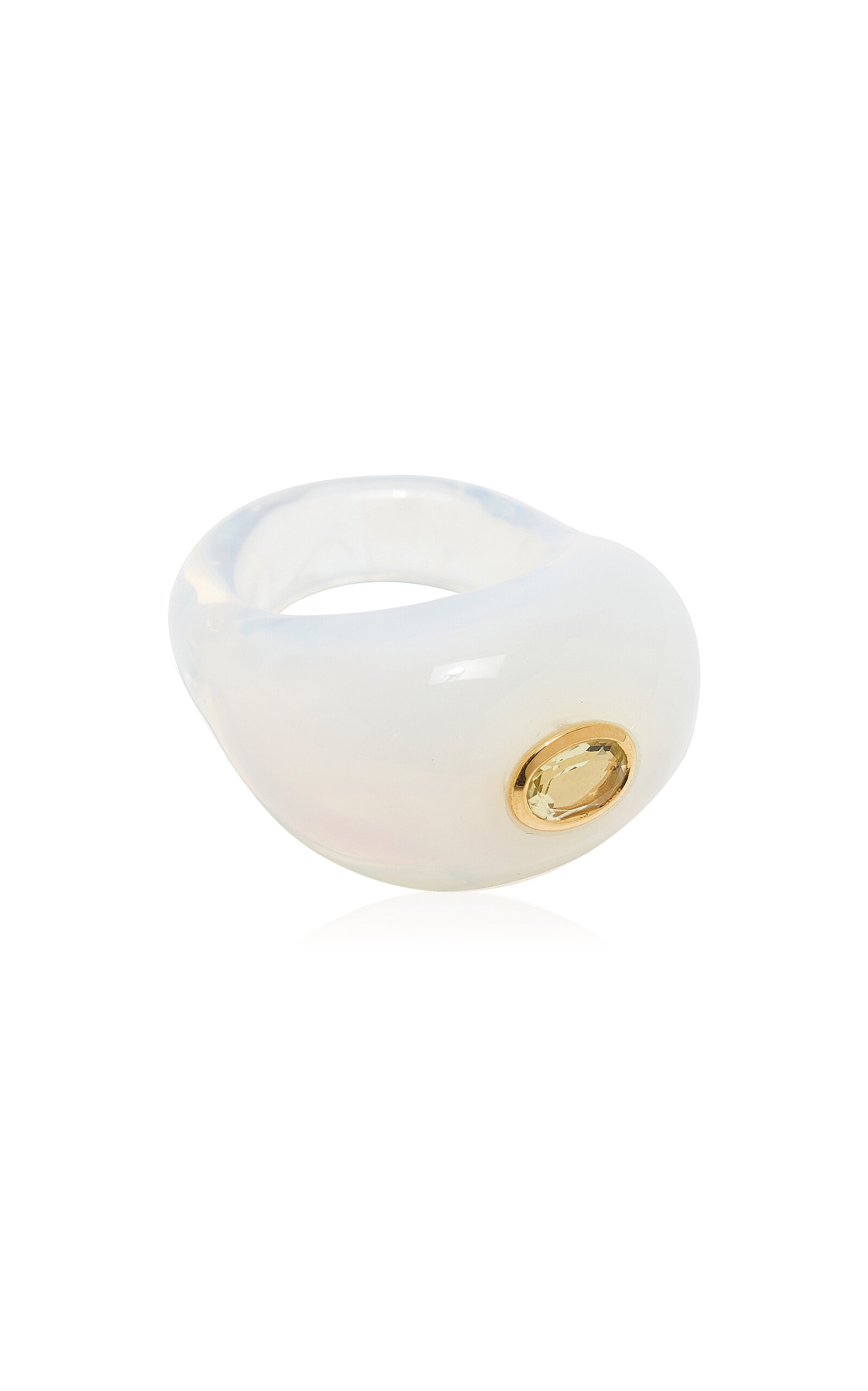 Lizzie Fortunato Monument Glass Ring In White