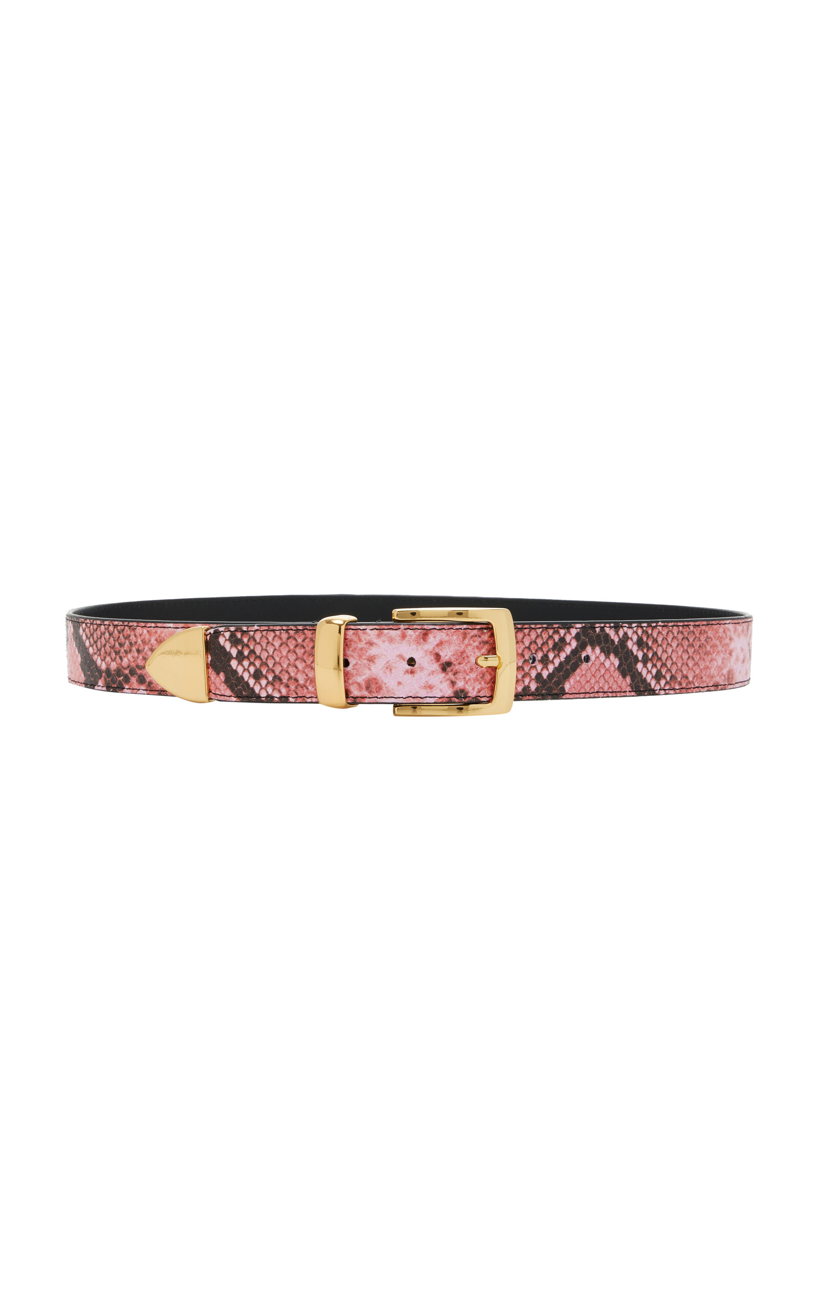 Python-Effect Leather Belt