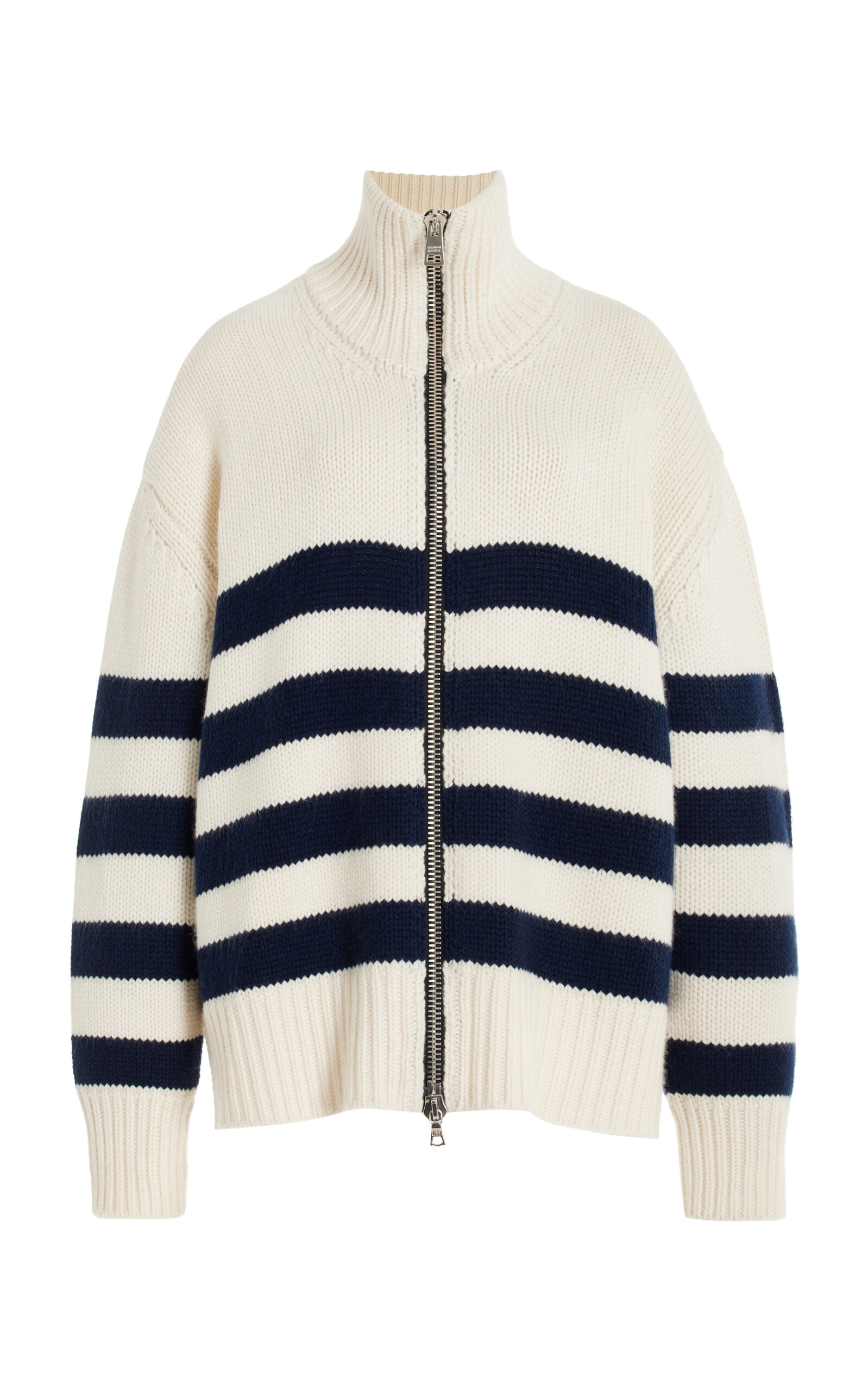 Shop Brandon Maxwell The Morgan Striped Cashmere Cardigan In Multi