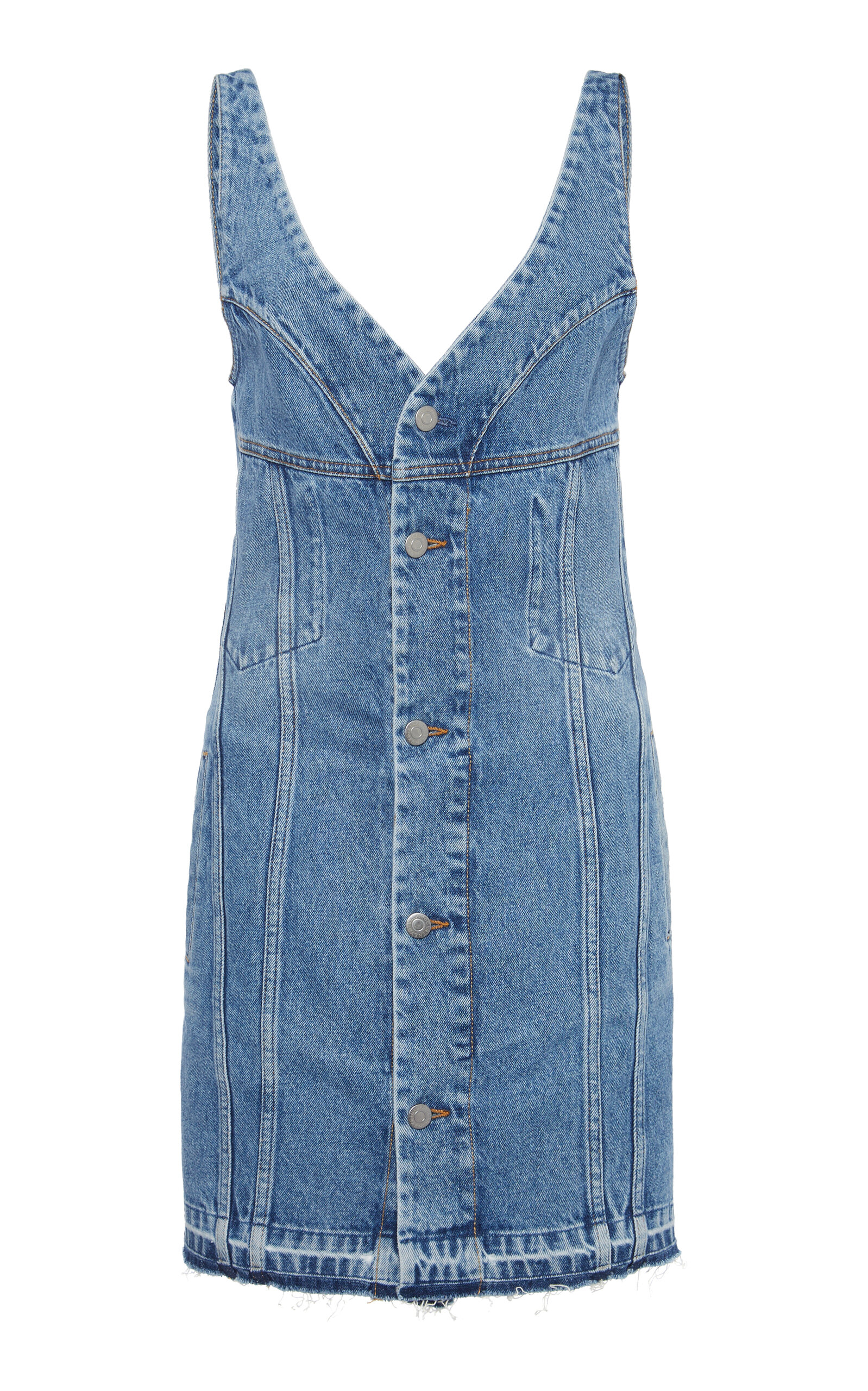 Stella Mccartney Denim Mini Dress In Medium Wash