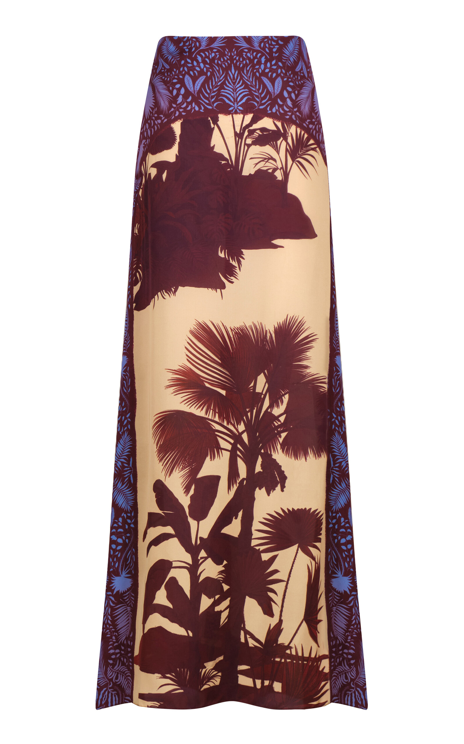 Nuevos Territorios Printed Silk Maxi Skirt