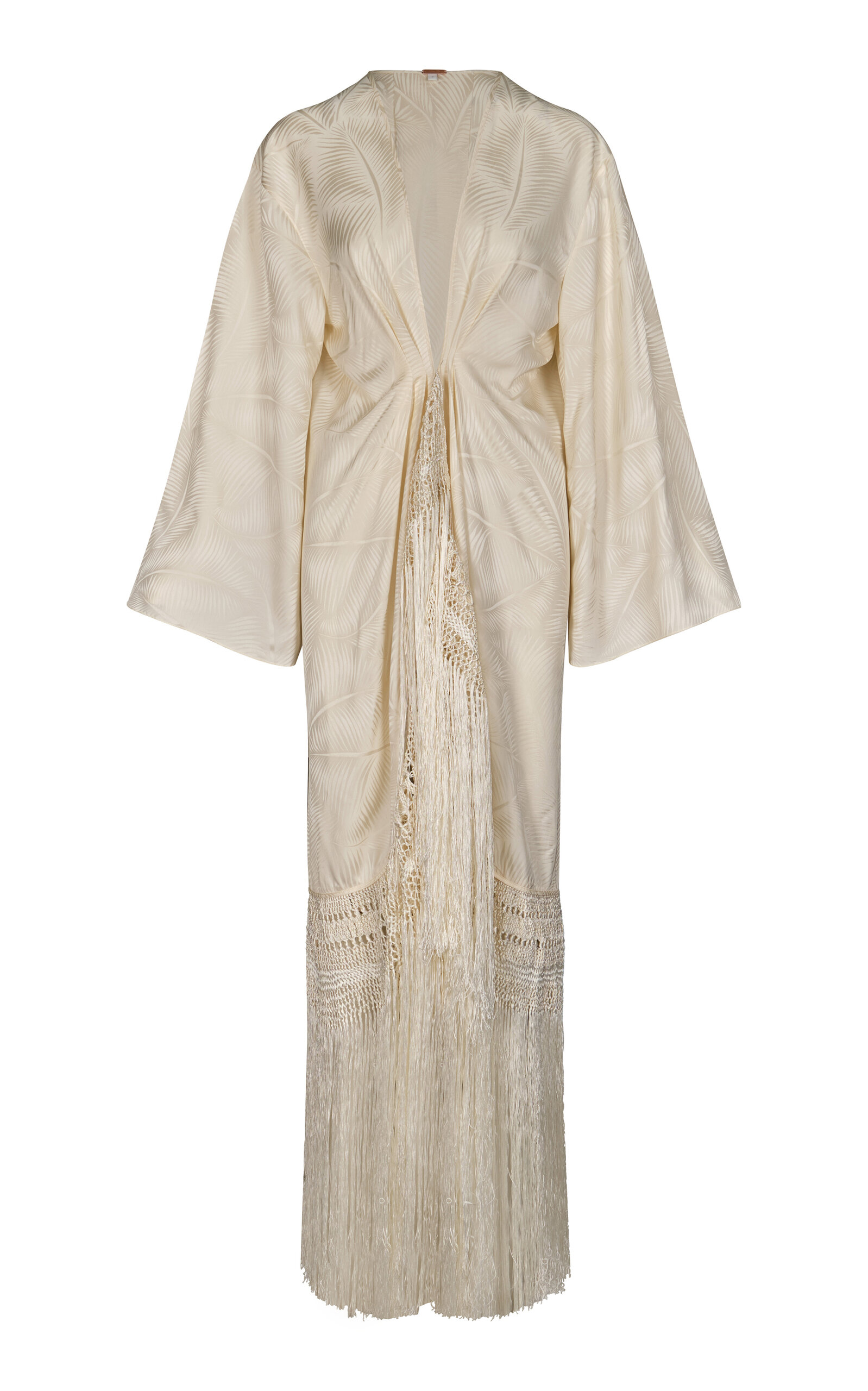 Shop Johanna Ortiz Silk Excess Kimono In Neutral