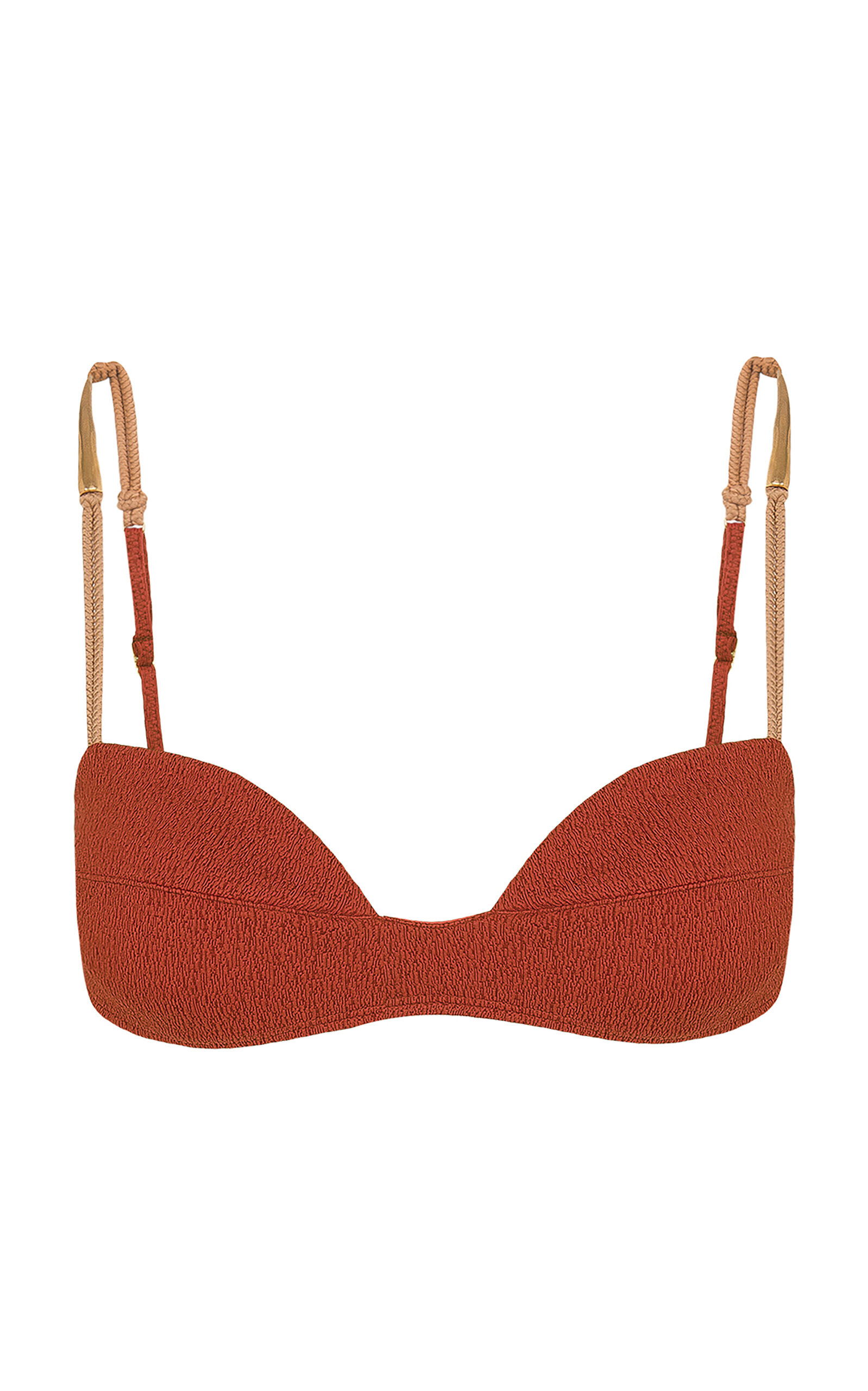 Shop Vix X Bianca Brandolini Firenze Mandy Amelia Hardware-detailed Bikini Top In Red