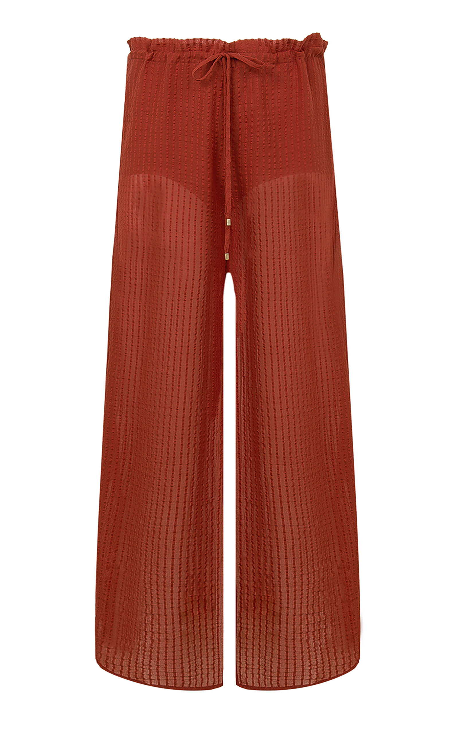 Vix X Bianca Brandolini Solid Bianca Cotton Wide-leg Pants In Red