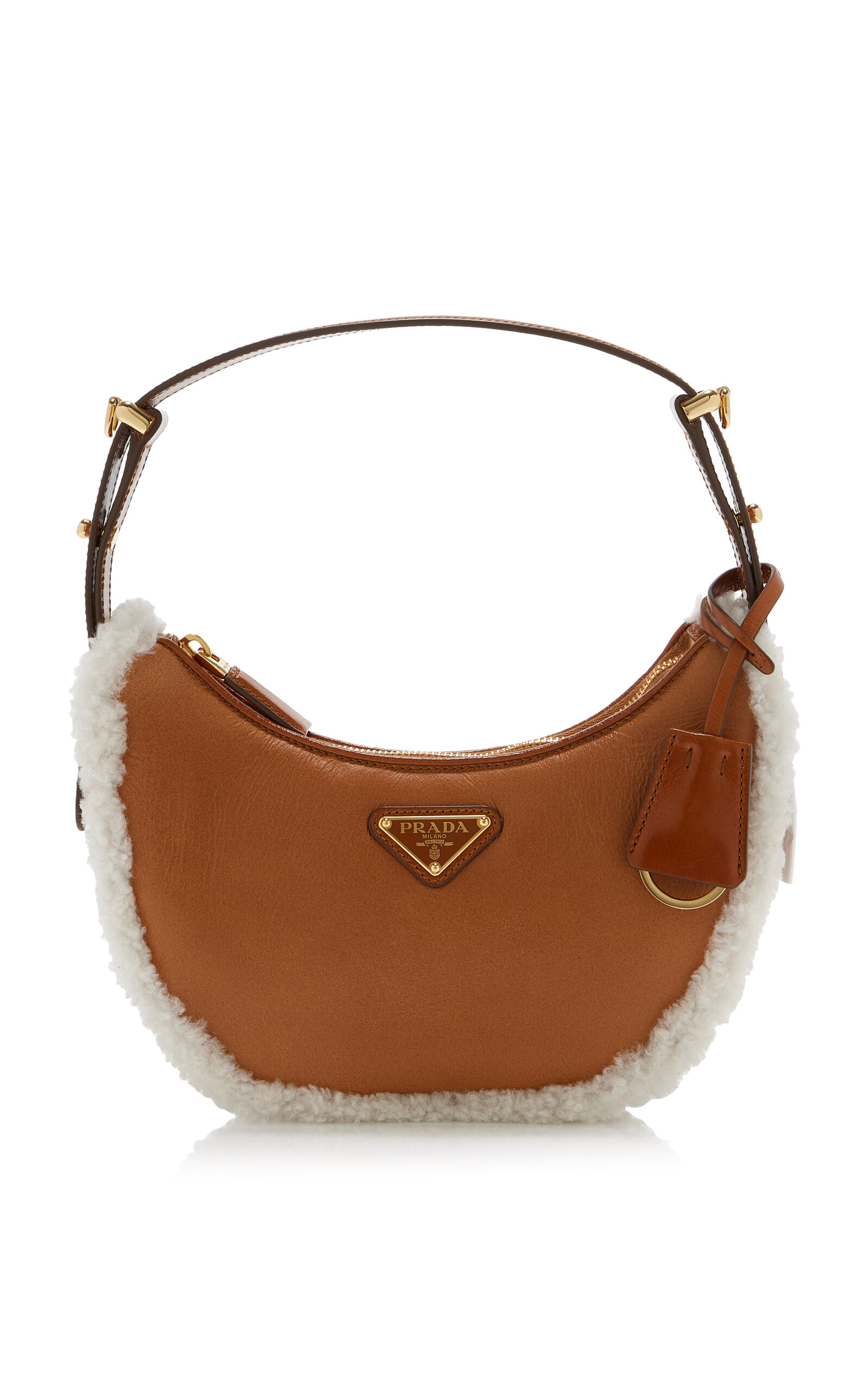 Arqué Small Shearling Shoulder Bag