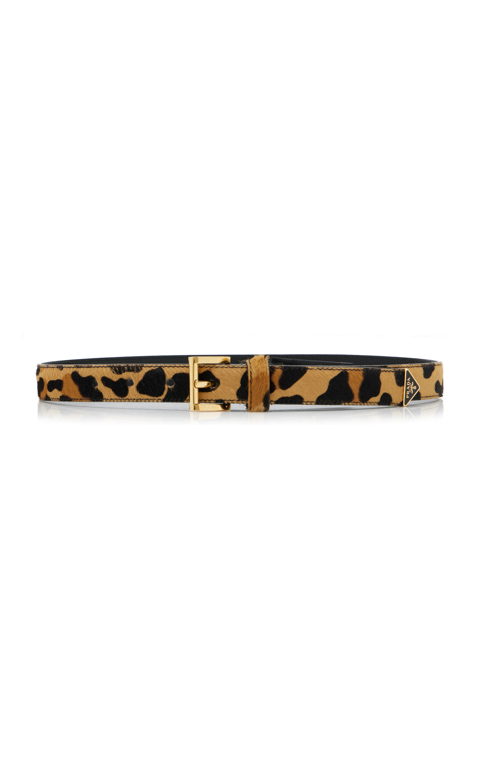 Leopard-Print Pony Hair Belt