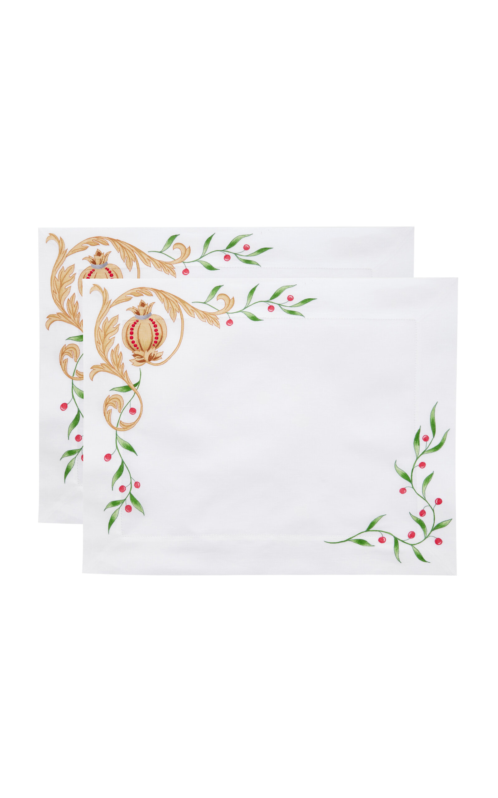 MODA DOMUS SET-OF-TWO LINEN PLACEMATS 