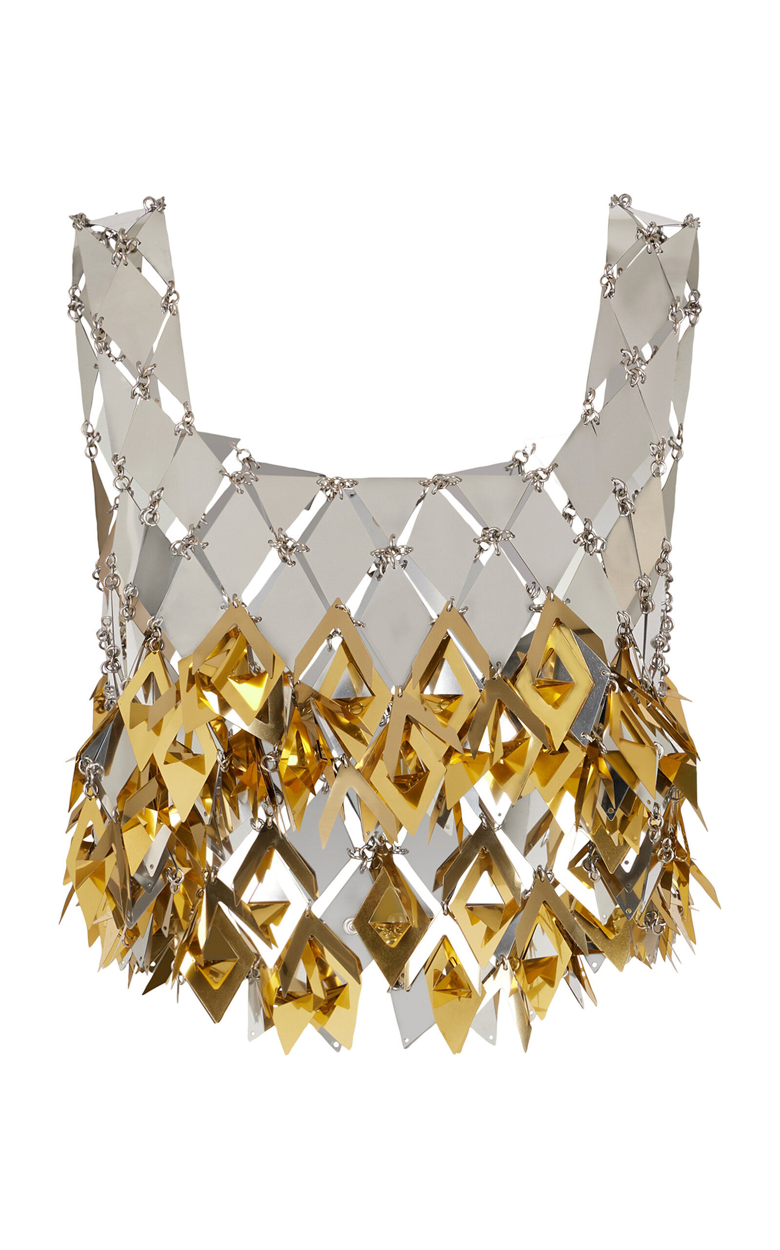 Rabanne Paillette-sequin Chainmail Tank Top In Multi